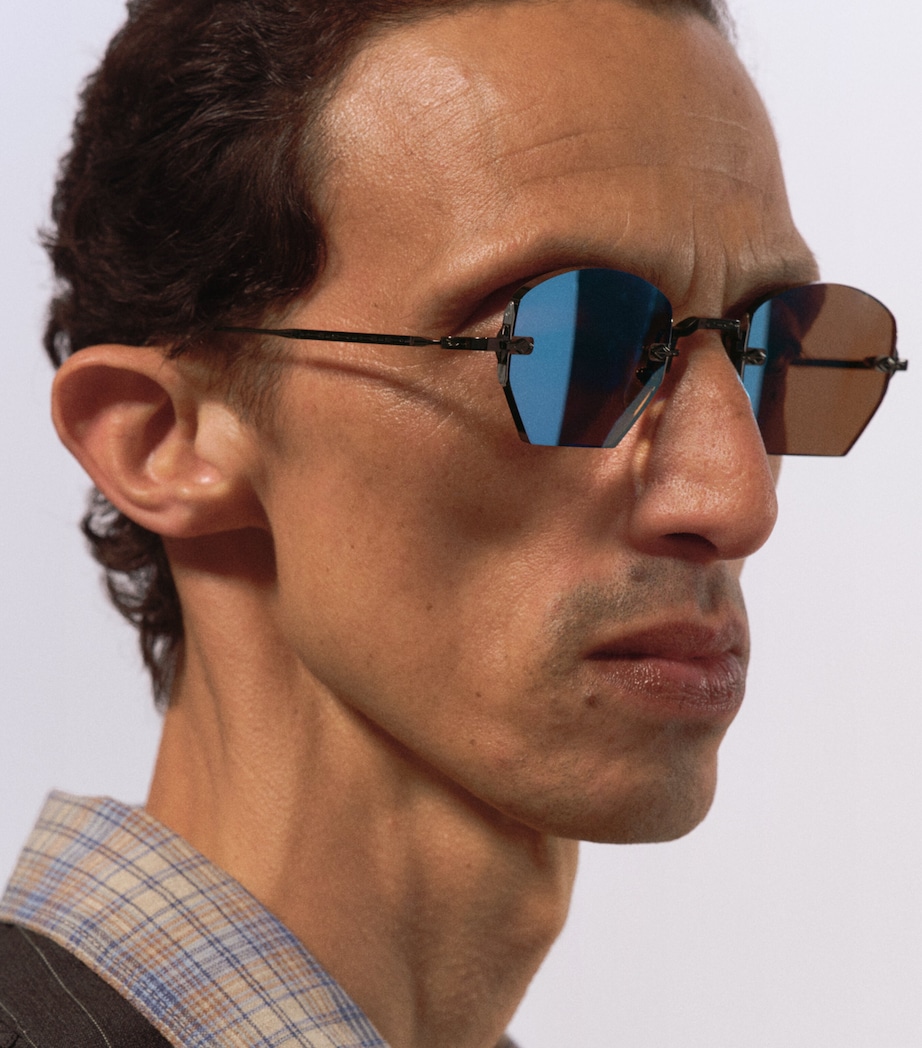 Jacques Marie Mage Titanium Oatman Sunglasses Lagoon Image 4