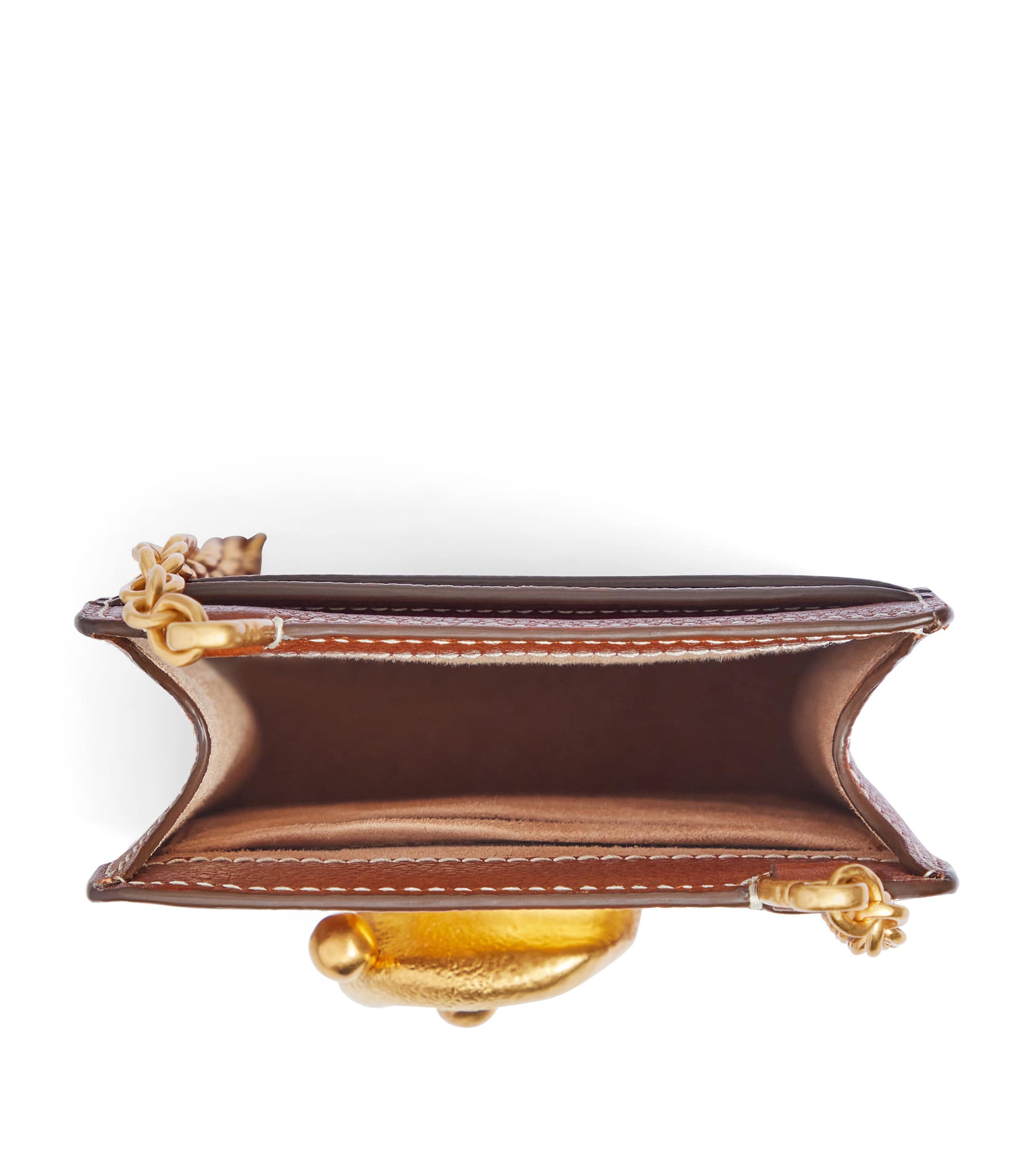 Leather Ear Phone Pouch 806 CARAMEL Image 4