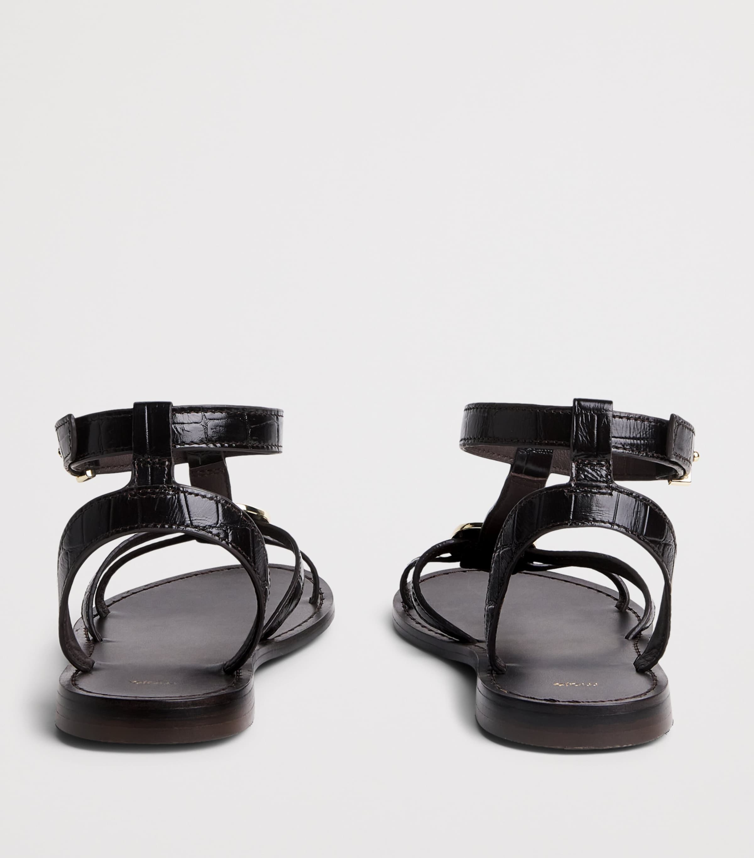 Maje Leather Band Sandals Brown Image 4
