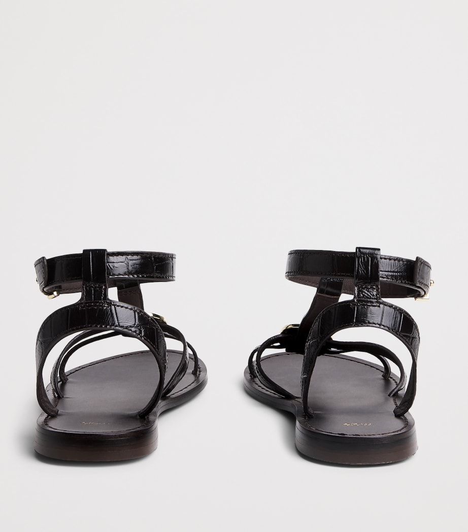 Maje Leather Band Sandals Brown Image 4