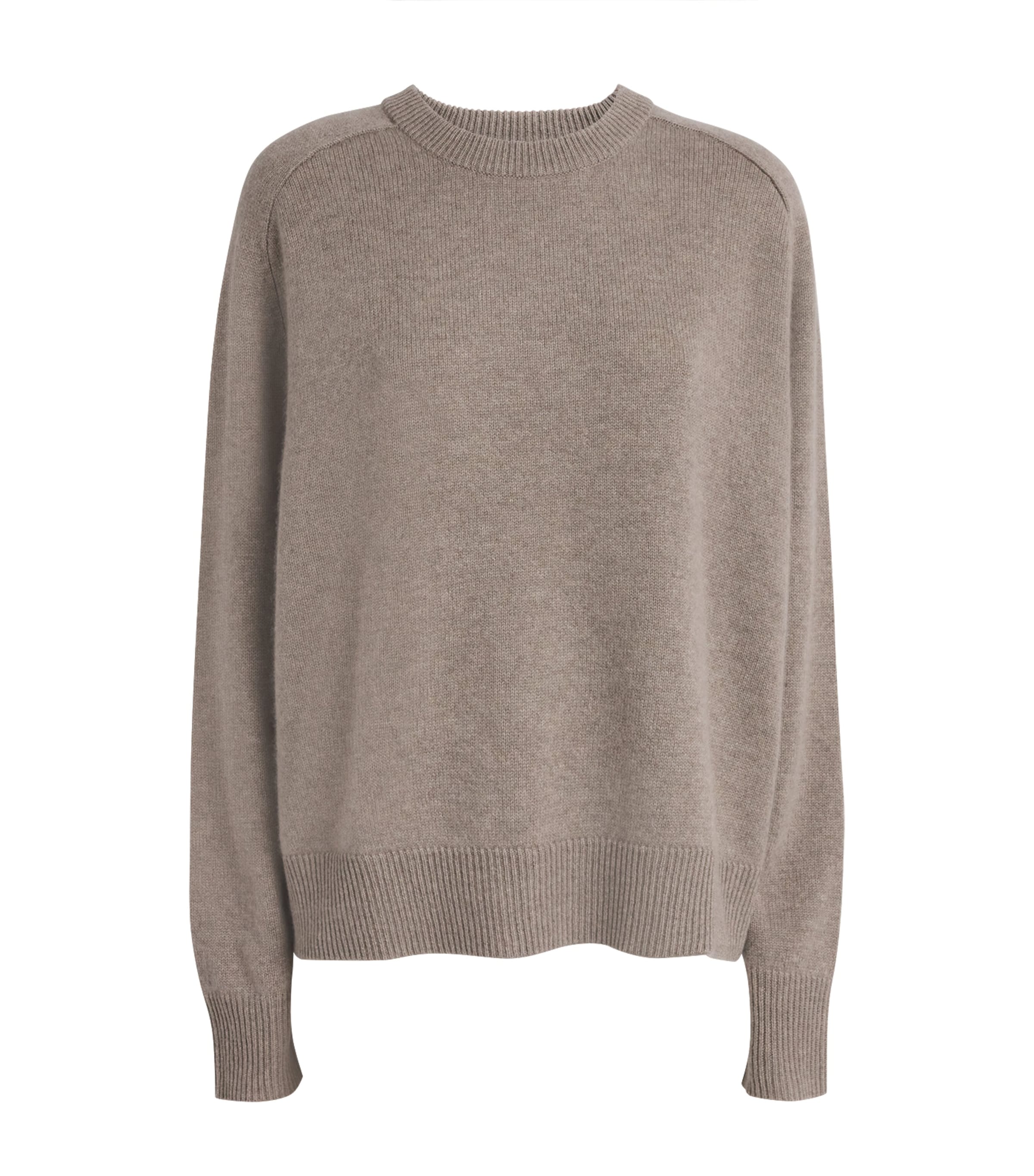 Soft Goat Cashmere Boyfriend Sweater In Brown