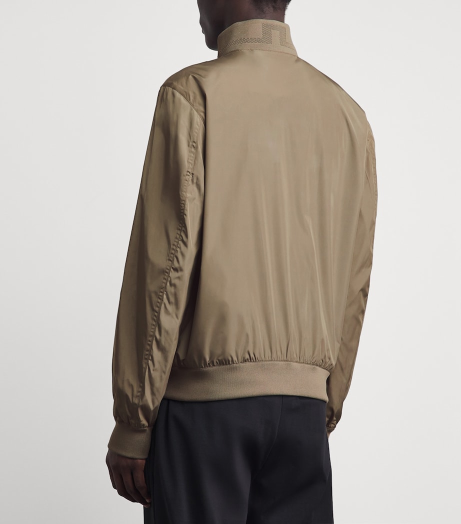 J Lindeberg Mens Water-Repellent Kevin Bomber Jacket Brindle Image 5