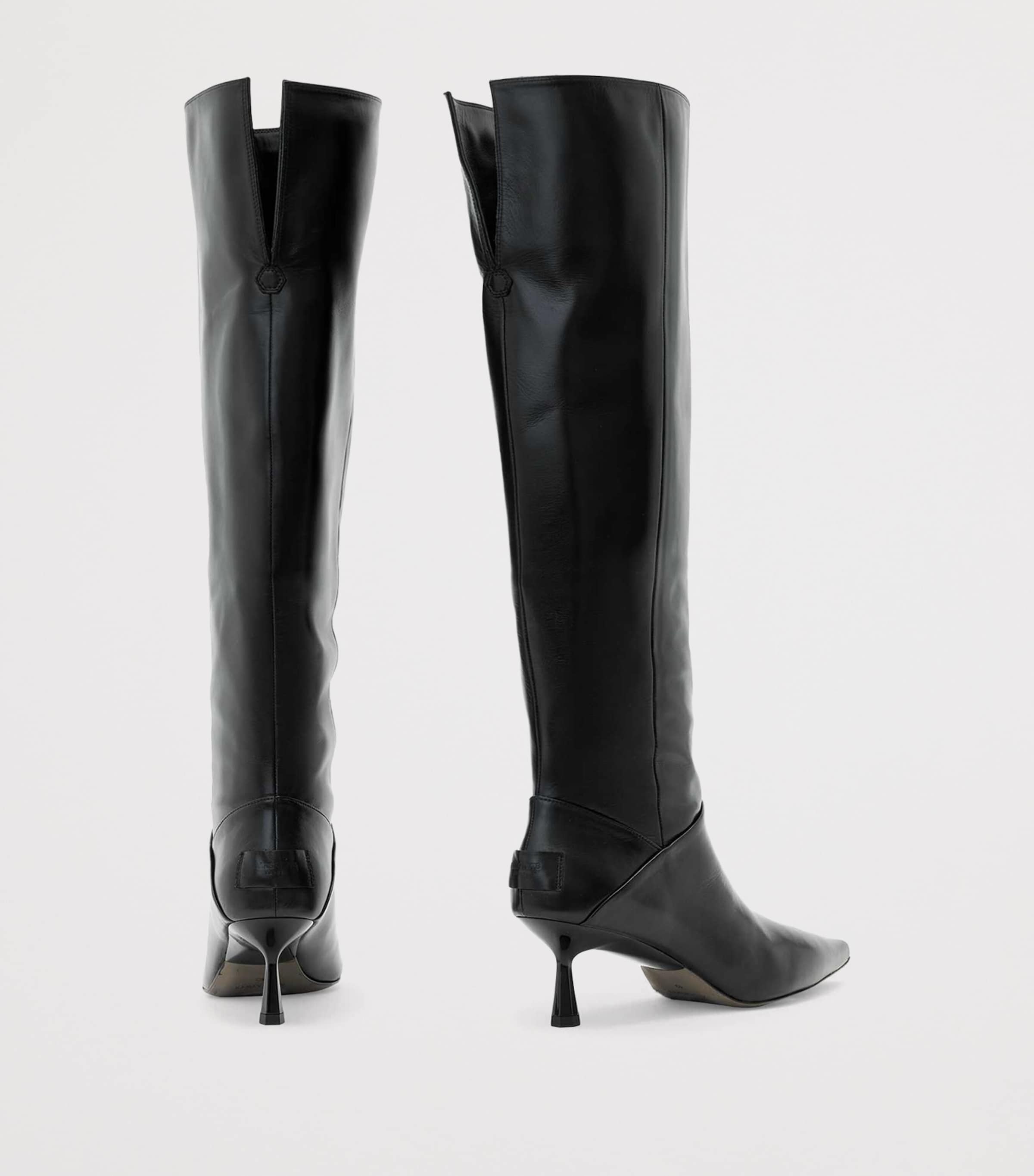 Leather Odyssey Knee-High Boots BLACK Image 5