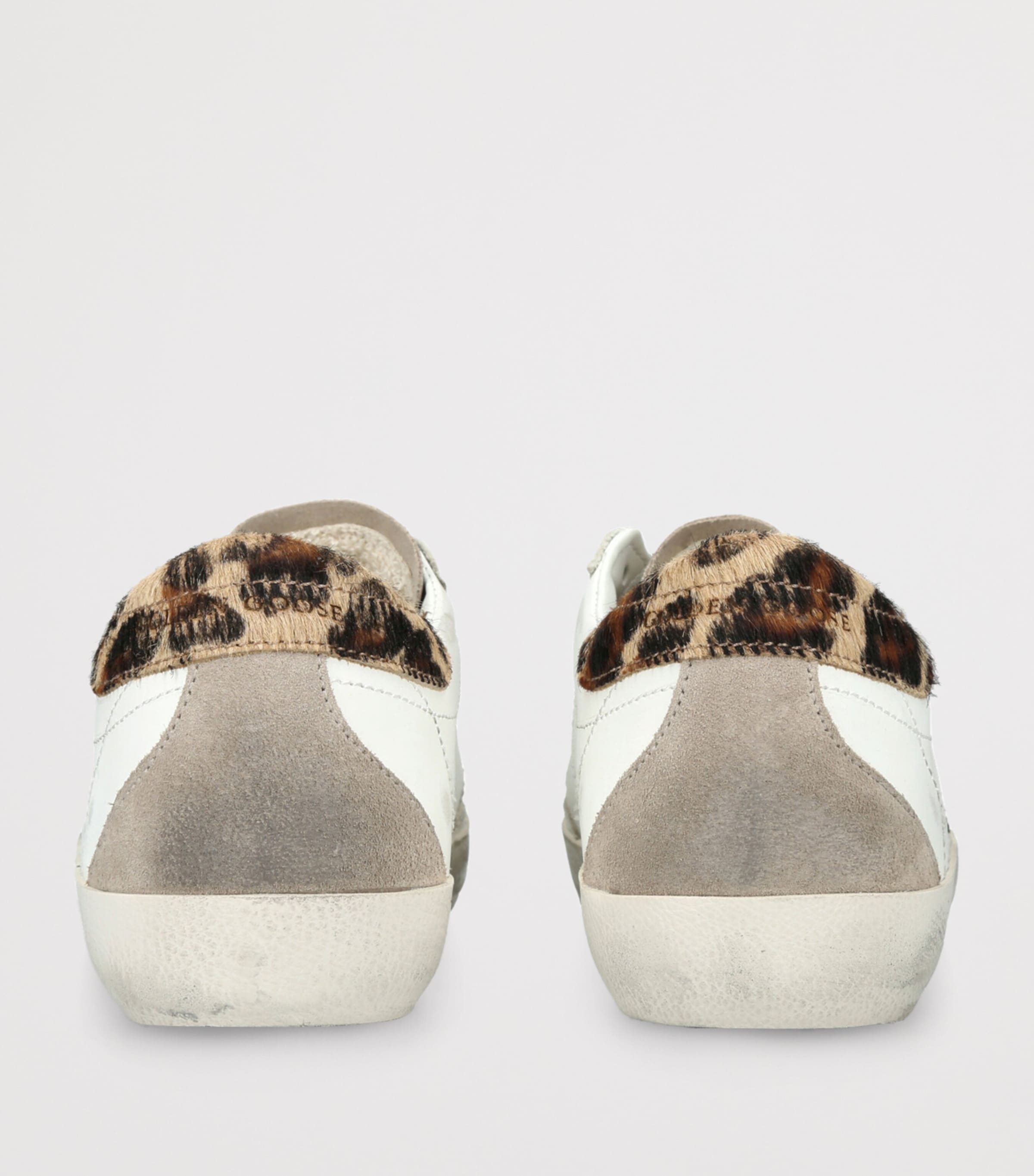 Golden Goose Leather Glittered Super-Star Sneakers White/comb Image 2