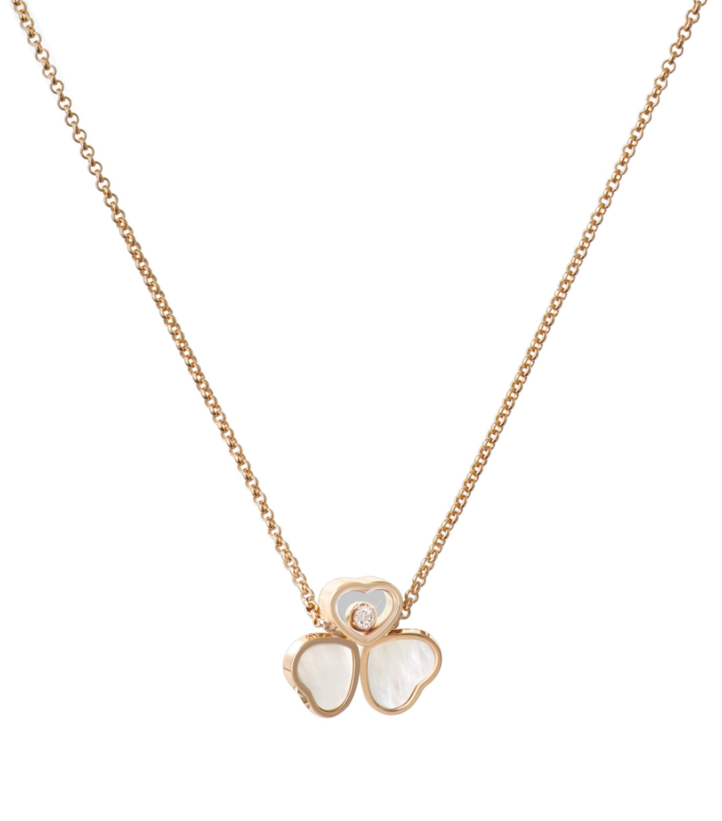 Rose Gold And Diamond Happy Hearts Necklace 18K ROSE GOLD Image 2