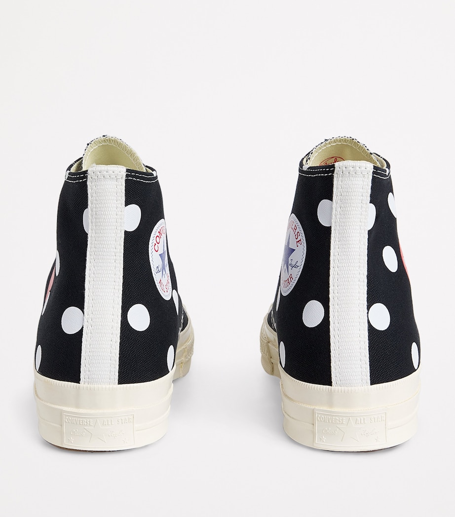 x Converse Polka Dot Heart Chuck Taylor All Star '70 High-Top Sneakers BLACK Image 4