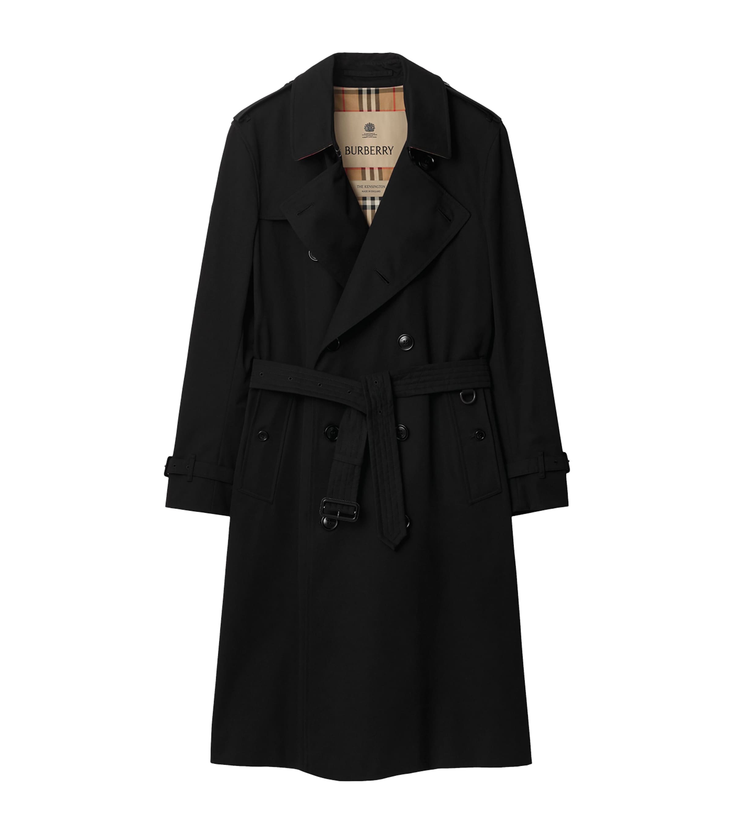 Long Kensington Heritage Trench Coat BLACK Image 1