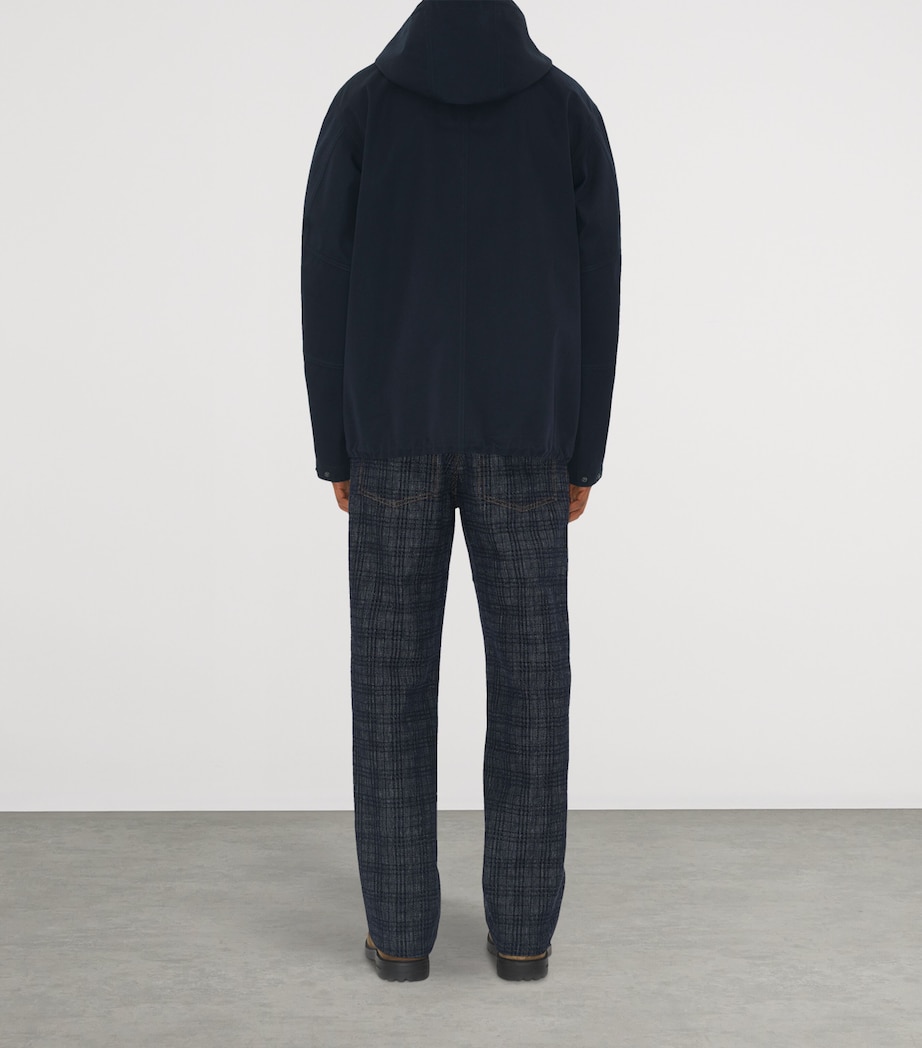 Cotton-Blend Gabardine Parka Coat NAVY Image 5