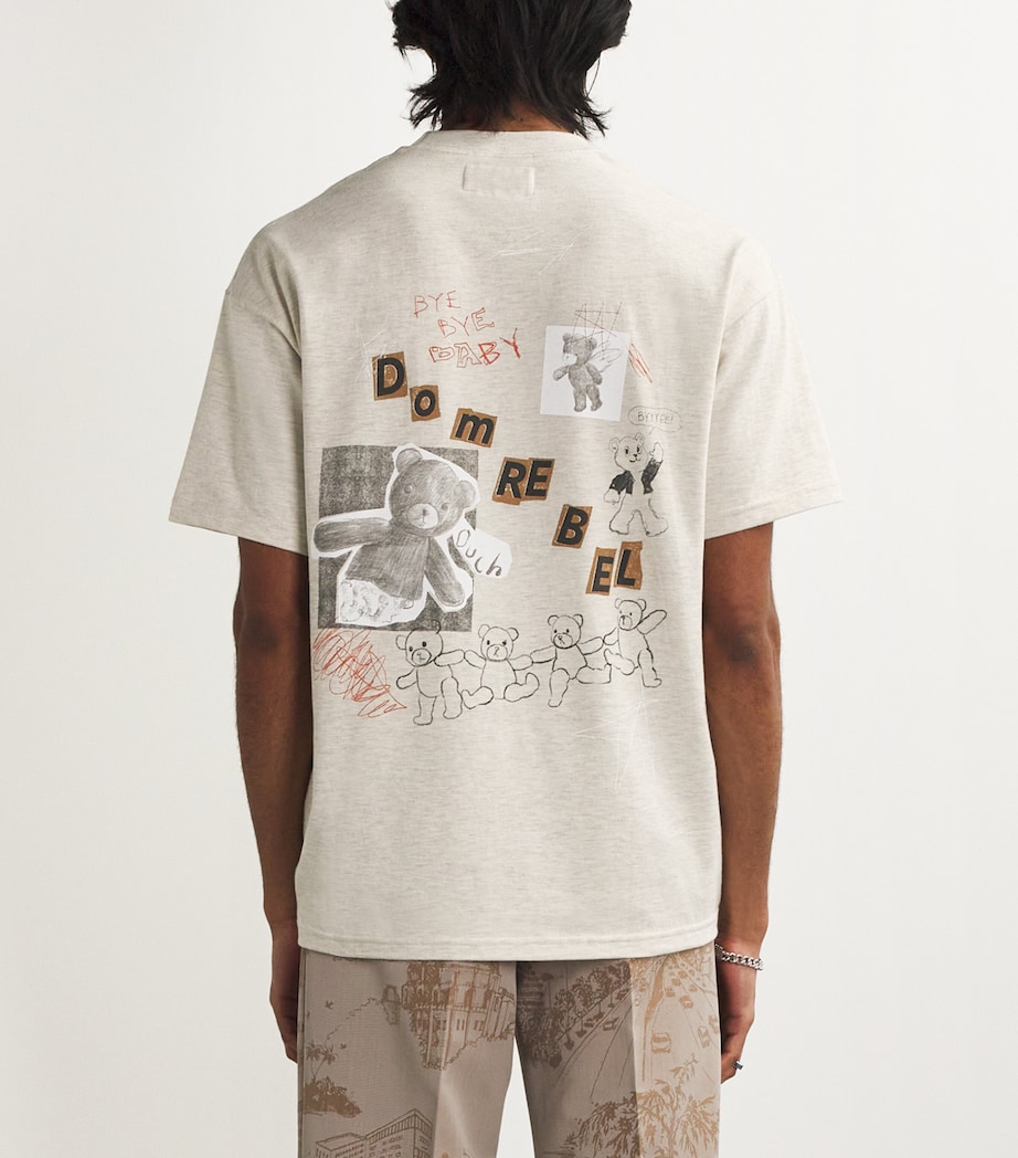 DOMREBEL Mens Break Up T-Shirt Greige Image 4