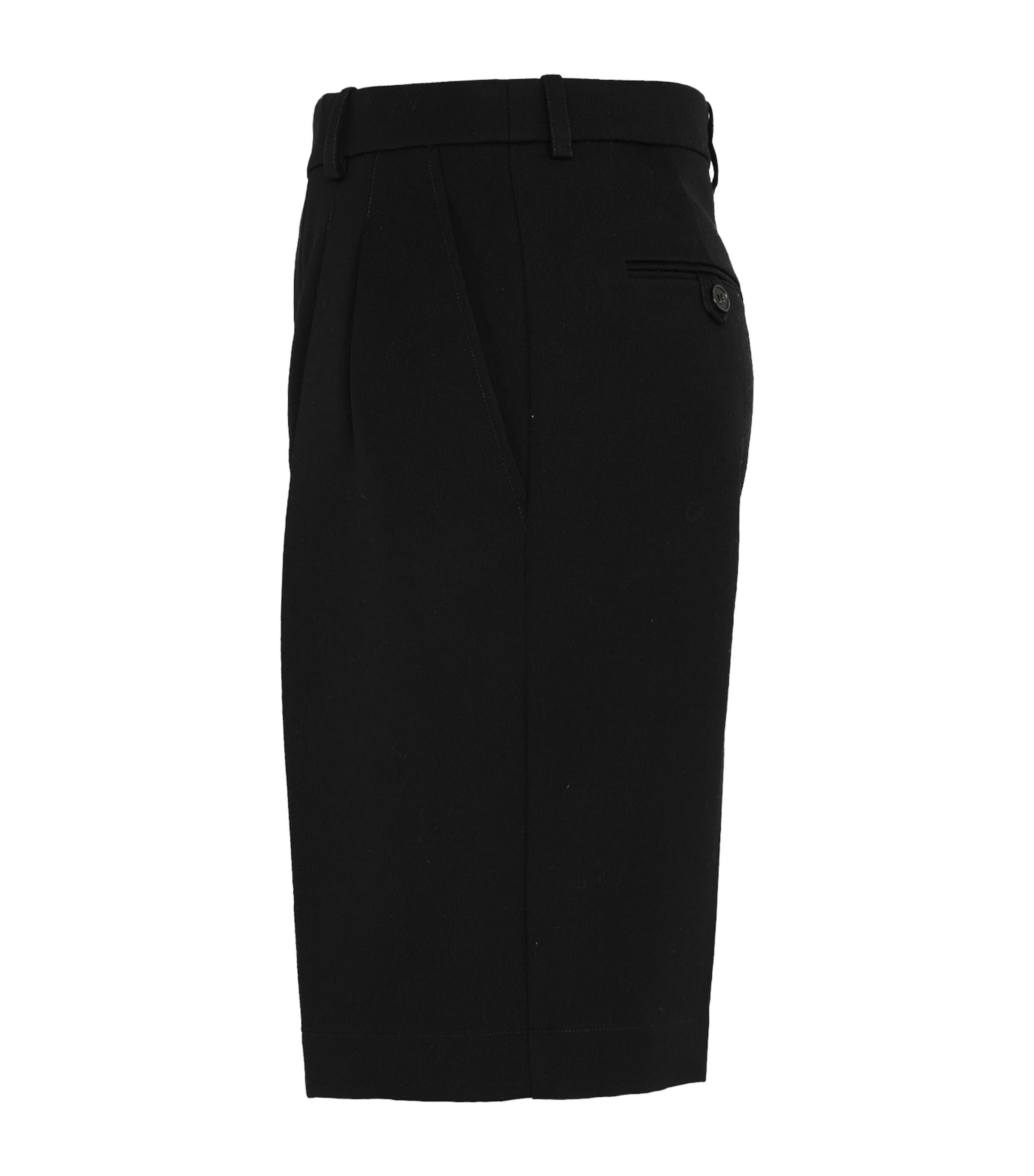 Saint Laurent Womens Wool Tailored Shorts Image 3