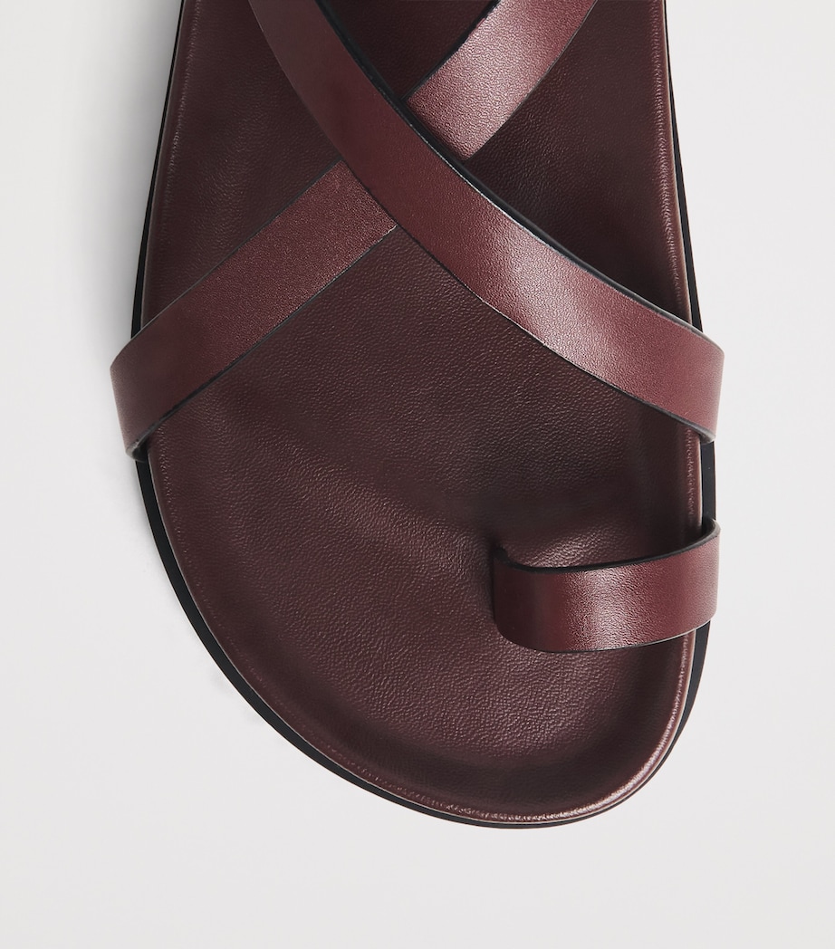 Leather Jalen Slim Sandals MERLOT Image 5