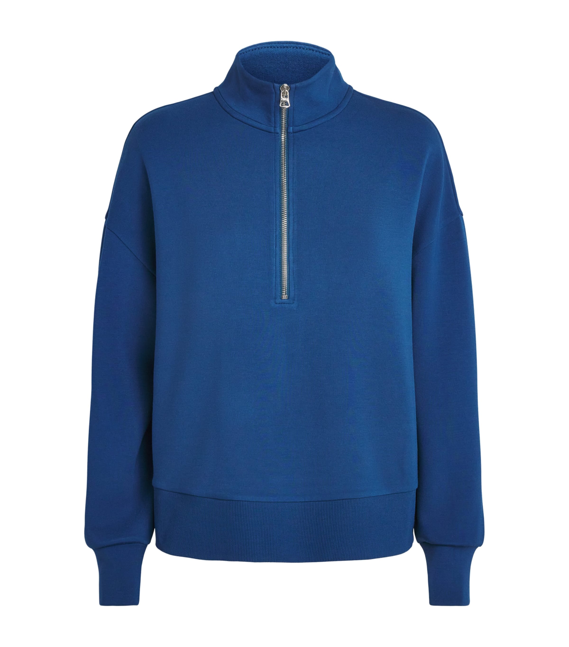 Varley Womens DoubleSoft Mavis Half-Zip Sweatshirt Sea Blue Image 1