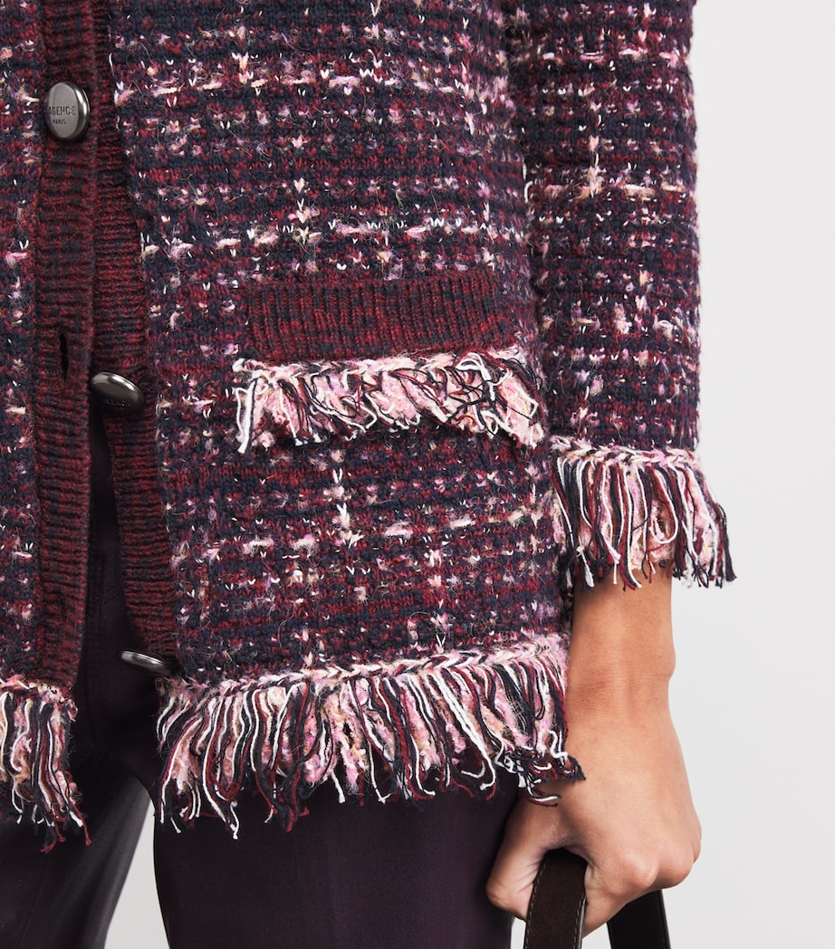 Cotton-Blend Kastoria Cardigan BLCK/DK MLBC/MDNGHT Image 6