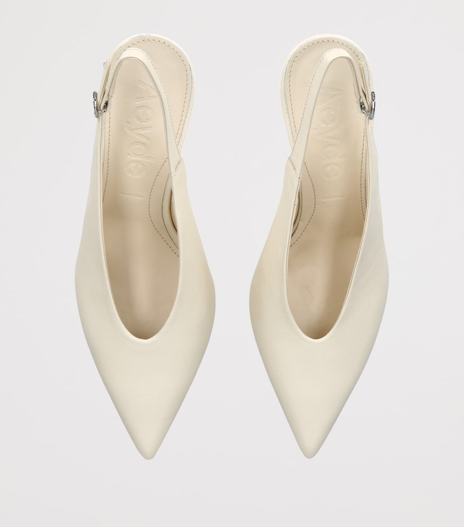 aeyde Leather Carla Slingback Pumps 75 Cream Image 5
