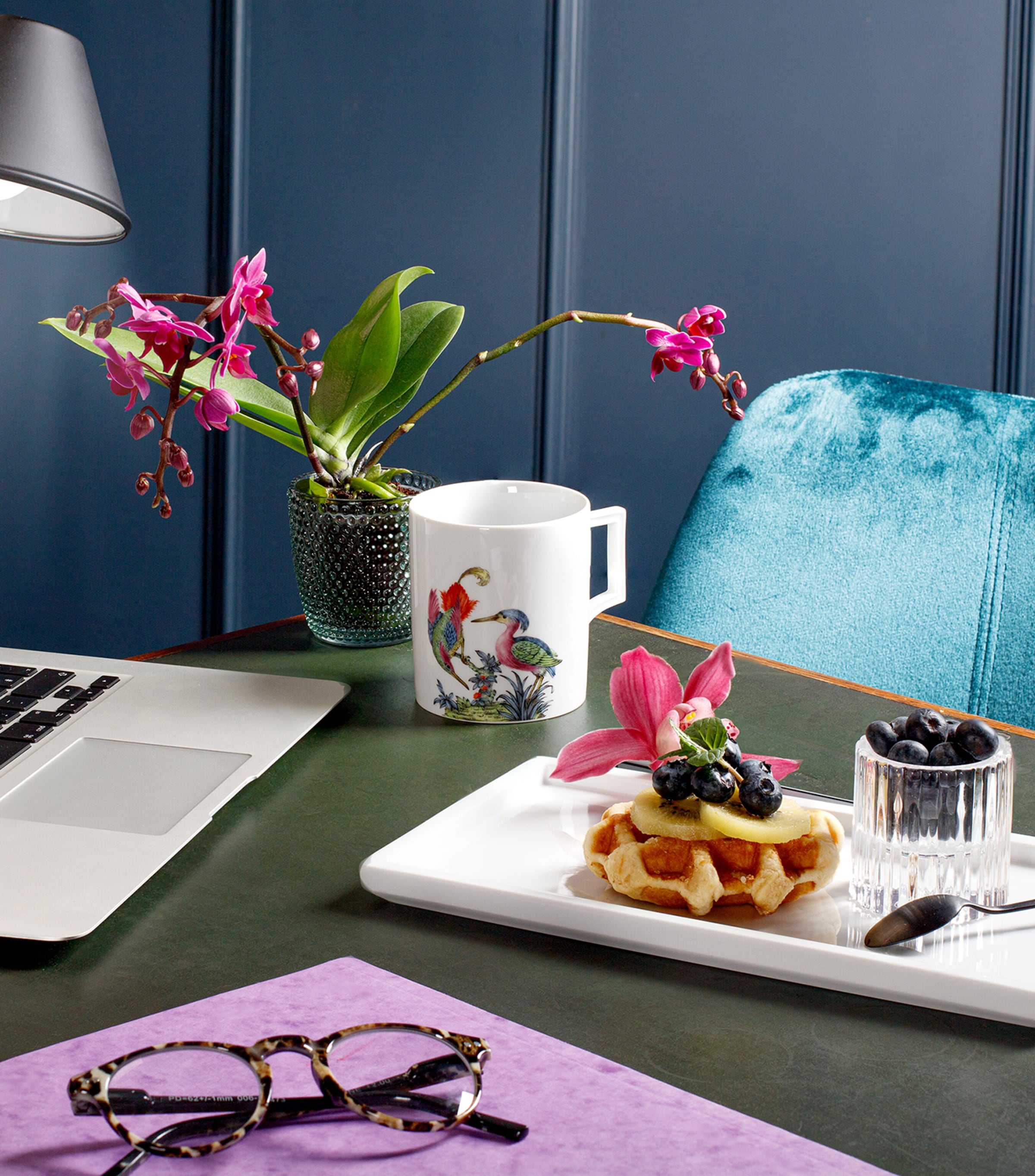 Porcelain Fancy Birds Mug MULTI Image 5