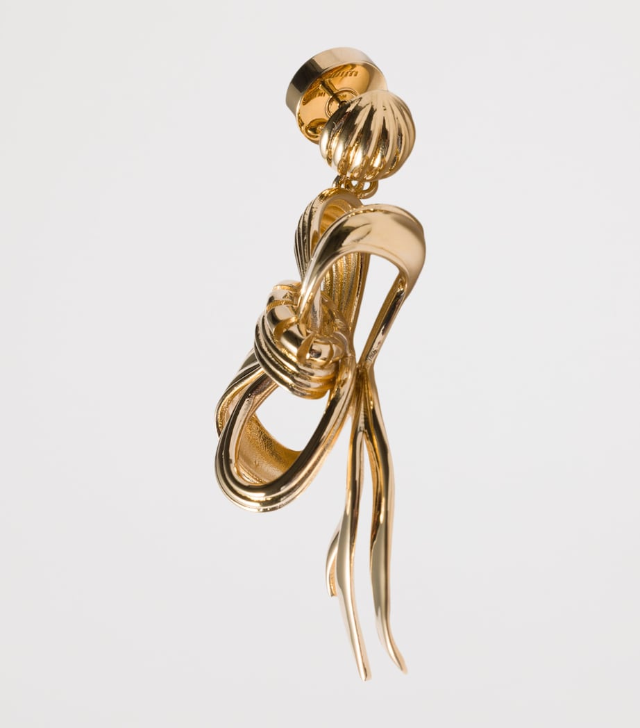 Metal Bow Earrings F0056 Image 3