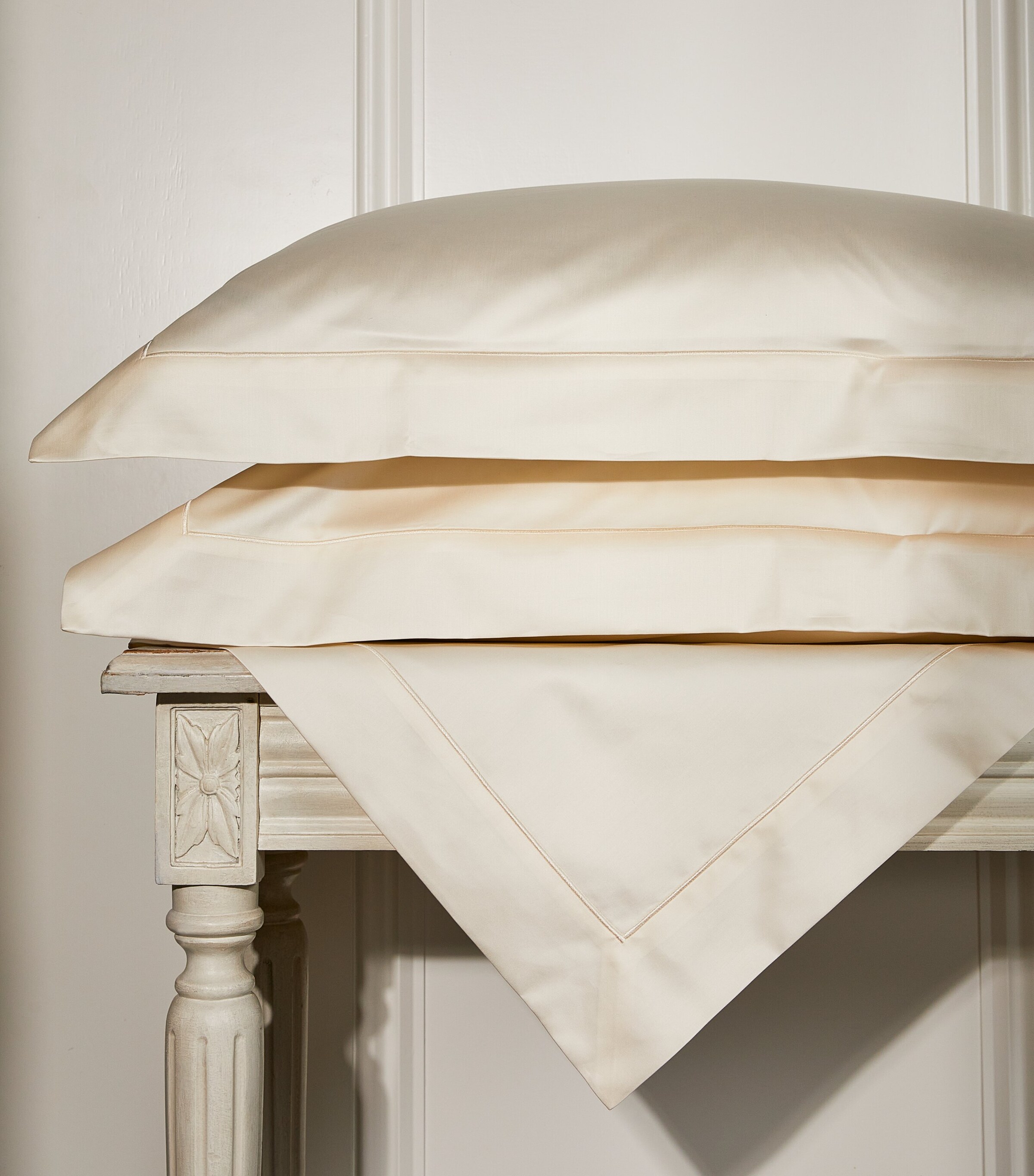 Celso De Lemos Bourdon Super King Flat Sheet (270cm x 300cm) Naturel Image 4