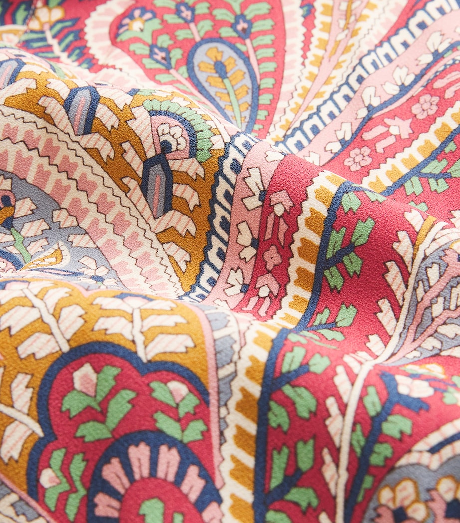 Paisley Pleated Midi Skirt X0867 Image 5