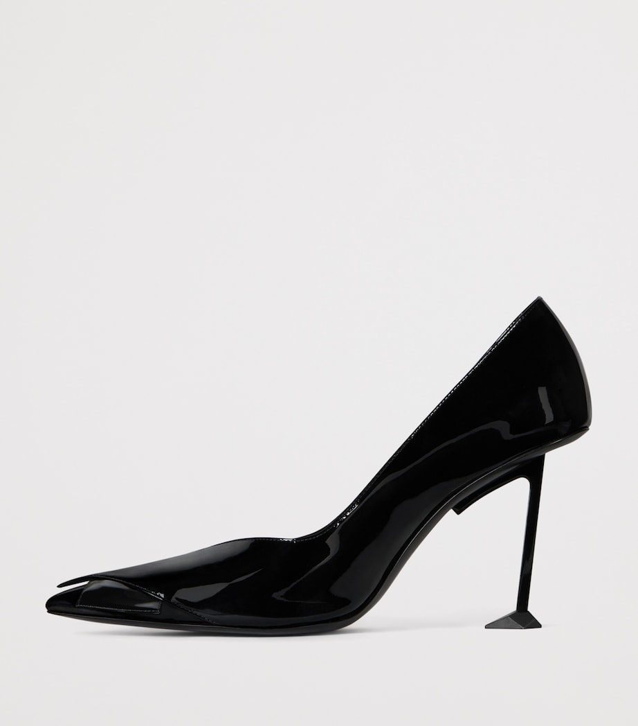 Givenchy Leather Boudoir Fold Pumps 95 Black Image 3