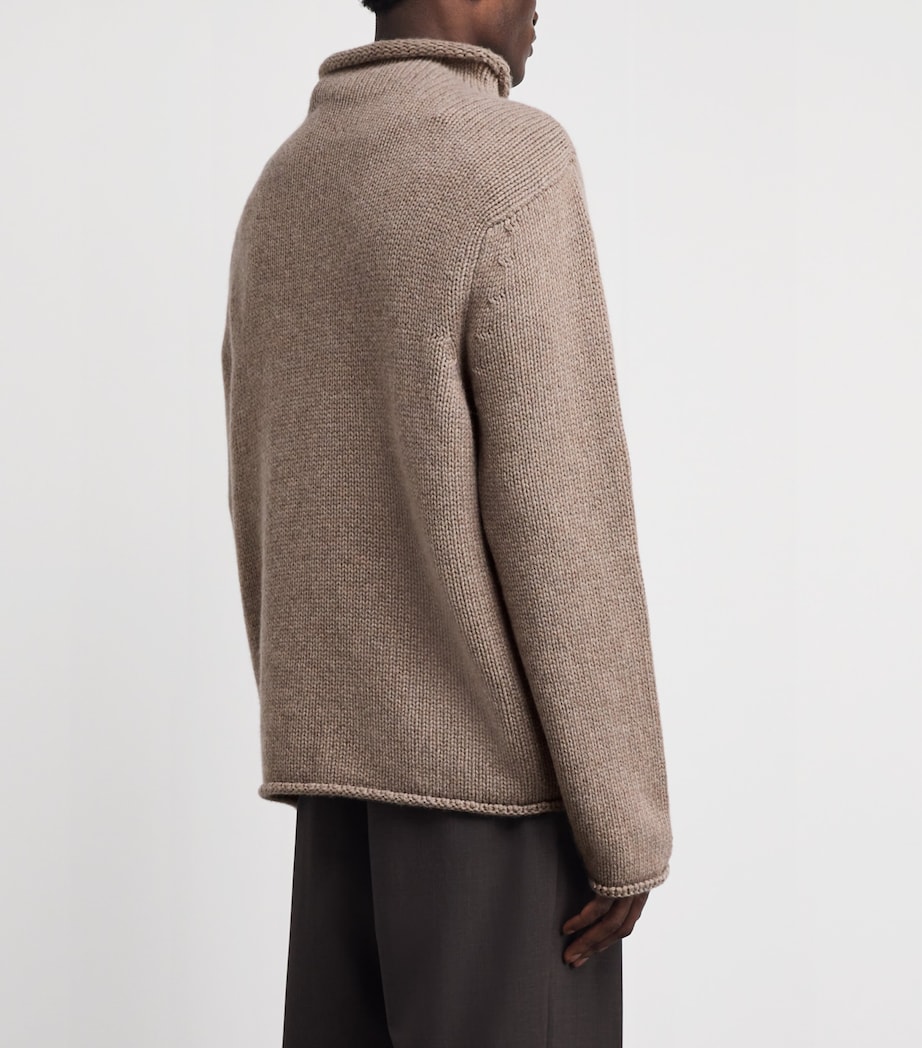 Cashmere Rollneck Sweater HB4334 ASH Image 4