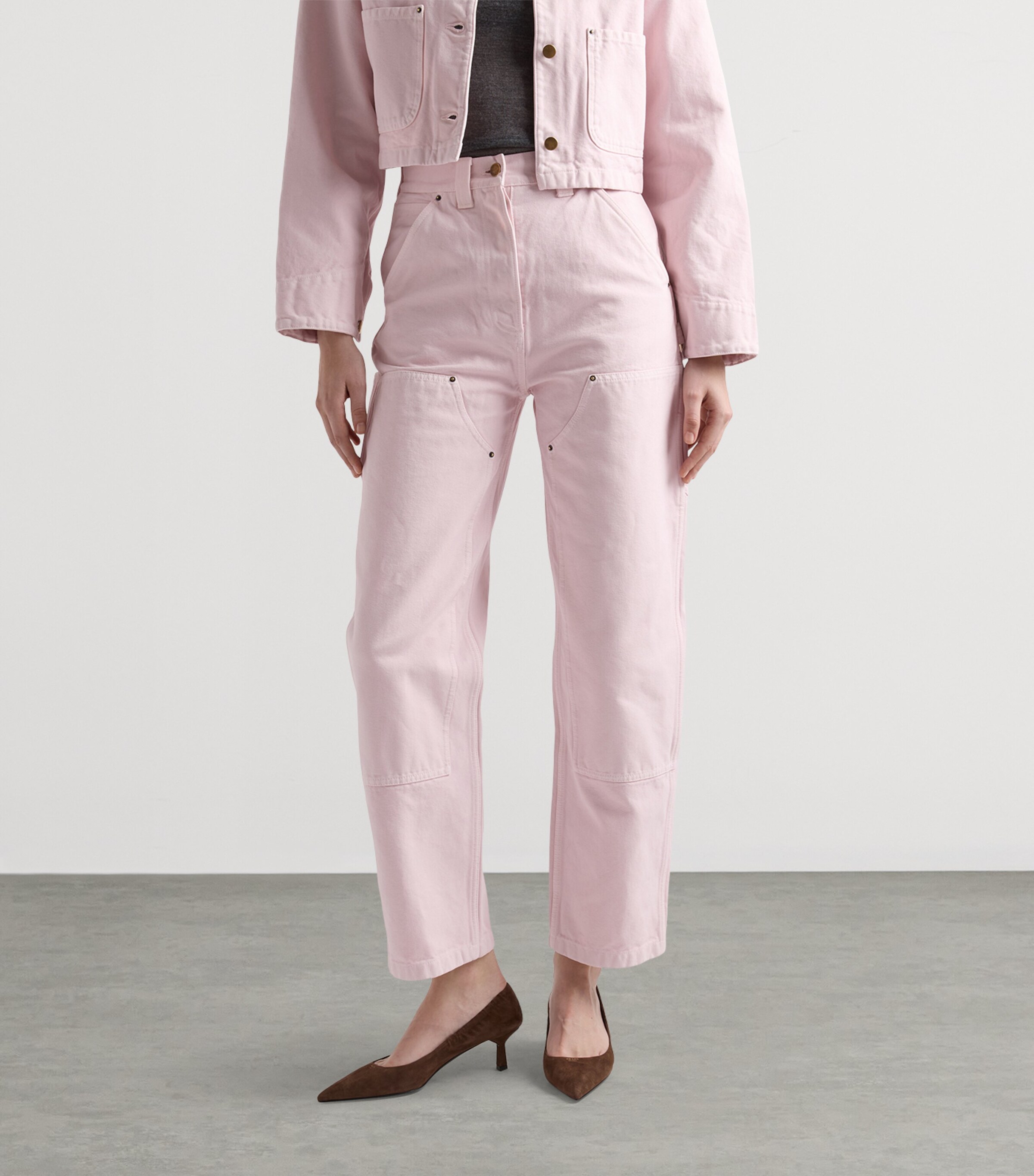 Prada Womens Cotton Canvas Carpenter Trousers Image 3