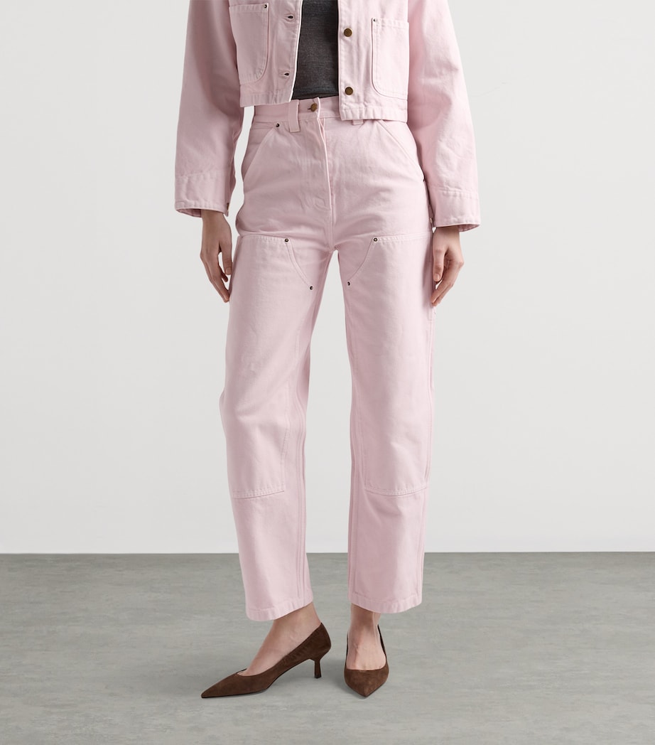 Prada Womens Cotton Canvas Carpenter Trousers Image 3