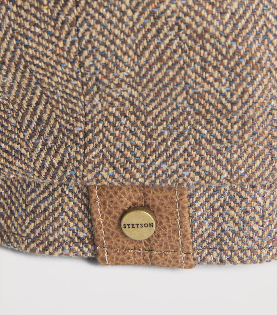 Silk Hatteras Flat Cap 361 - BROWN Image 4