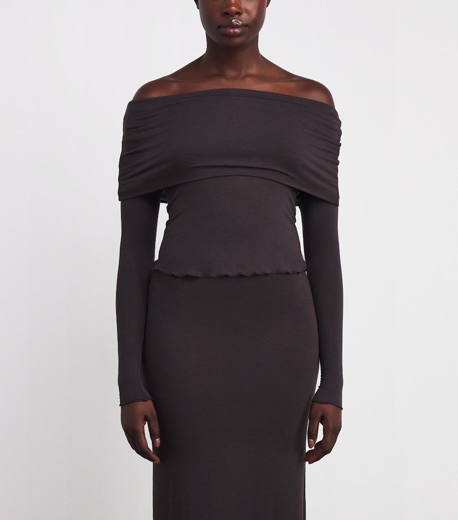 Sheer Modal Off-The-Shoulder Top PHOENIX Image 3