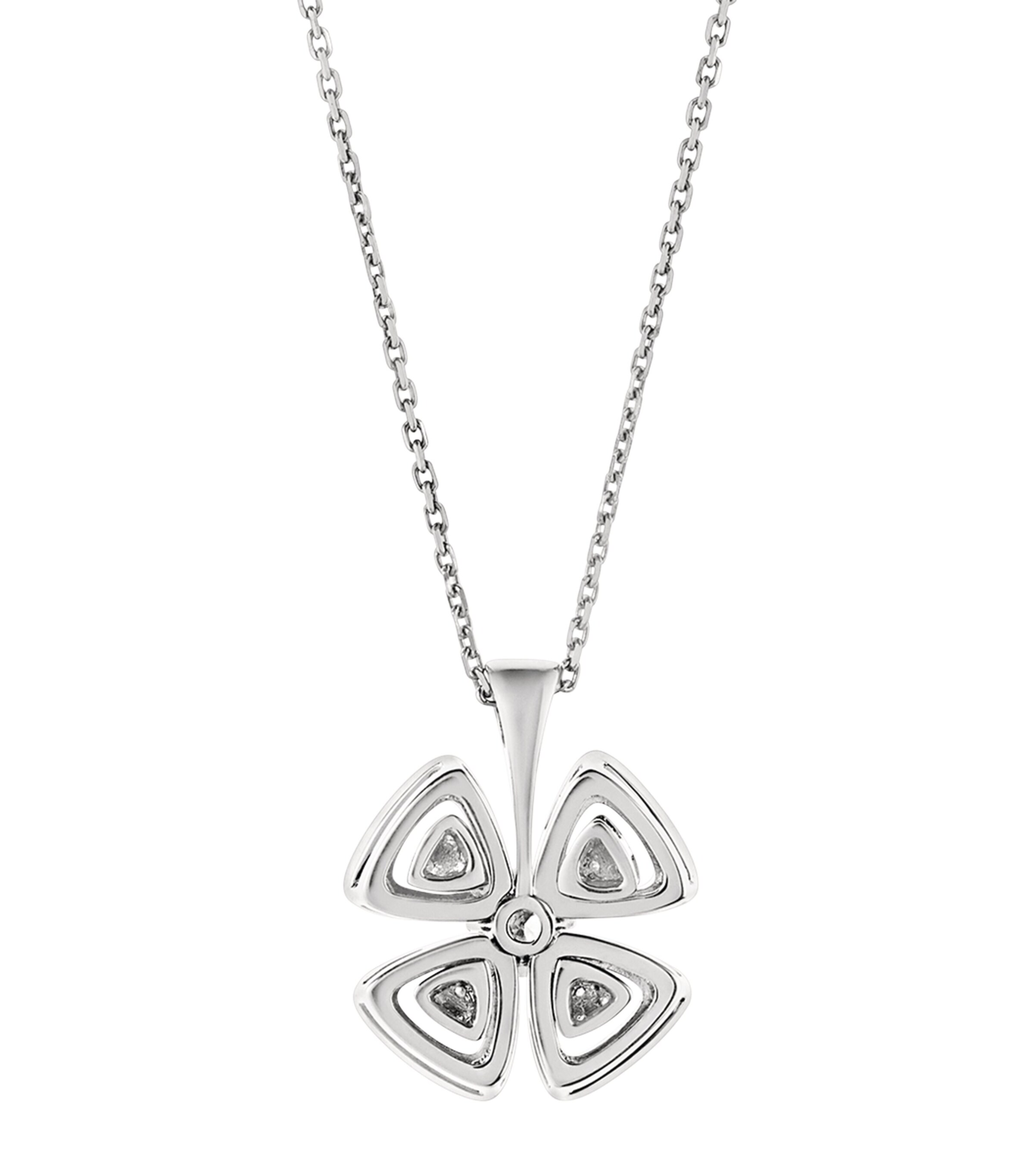 Bvlgari White Gold and Diamond Fiorever Necklace White Gold Image 5