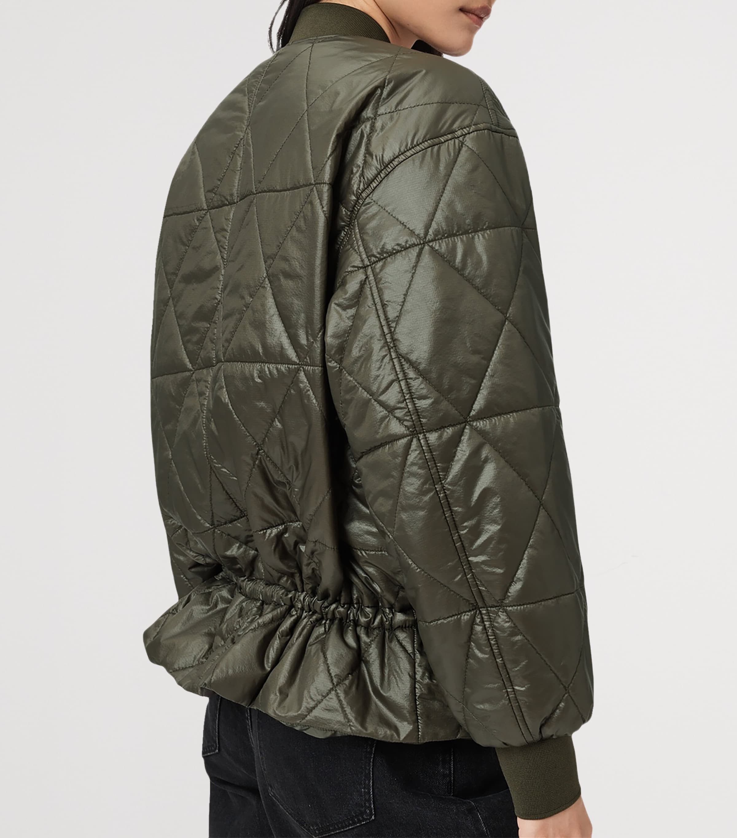 Quilted Alii Bomber Jacket FOREST GREEN Image 6