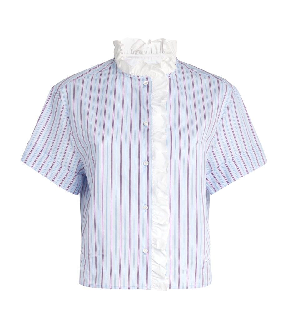 Claudie Pierlot Womens Cotton Stripe Shirt Multicolored Image 1