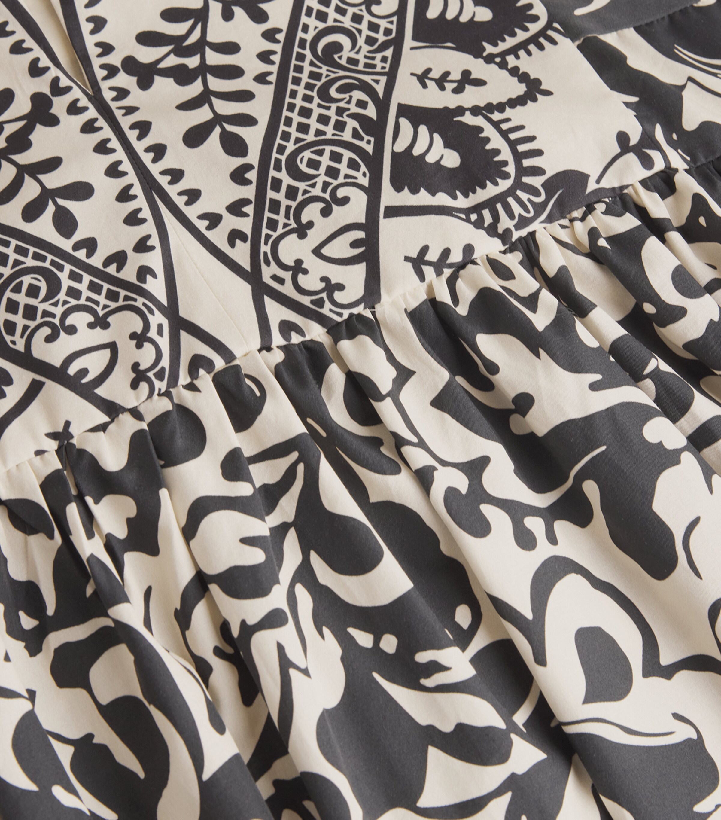 Weekend Max Mara Womens Cotton Printed Midi Dress Black Image 5