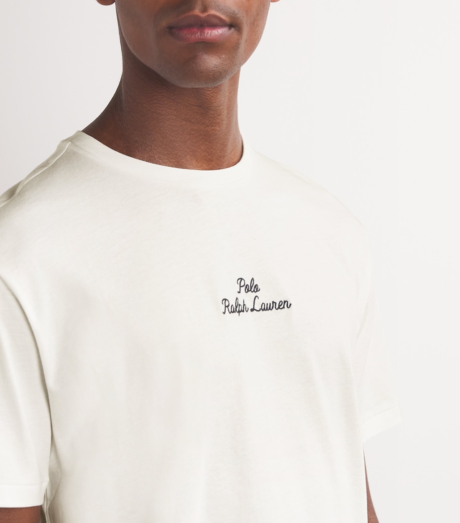 Polo Ralph Lauren Mens Cotton Cursive Logo T-Shirt White Image 5