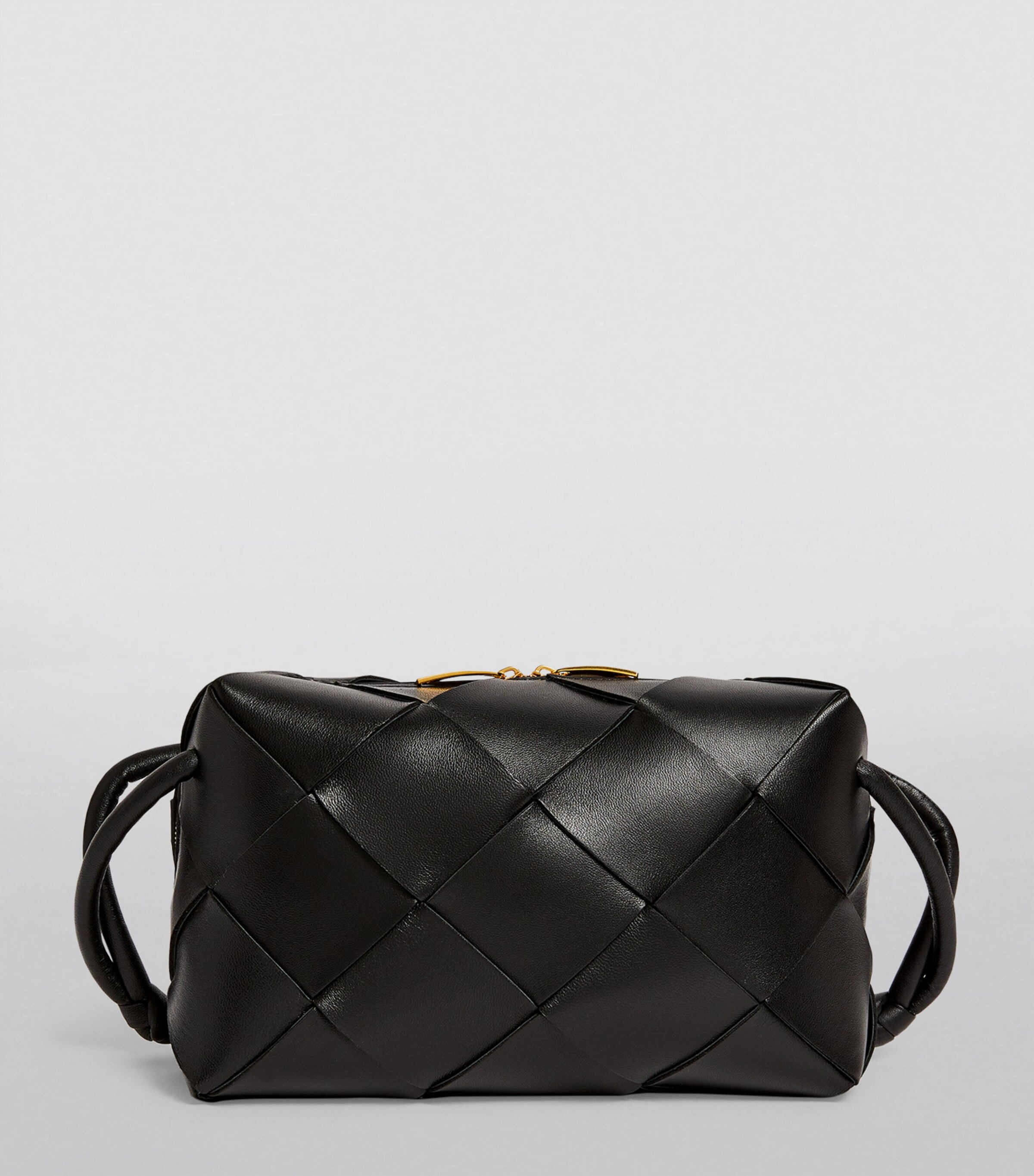 Bottega Veneta Cassette Cross-Body Bag Black Gold Image 4