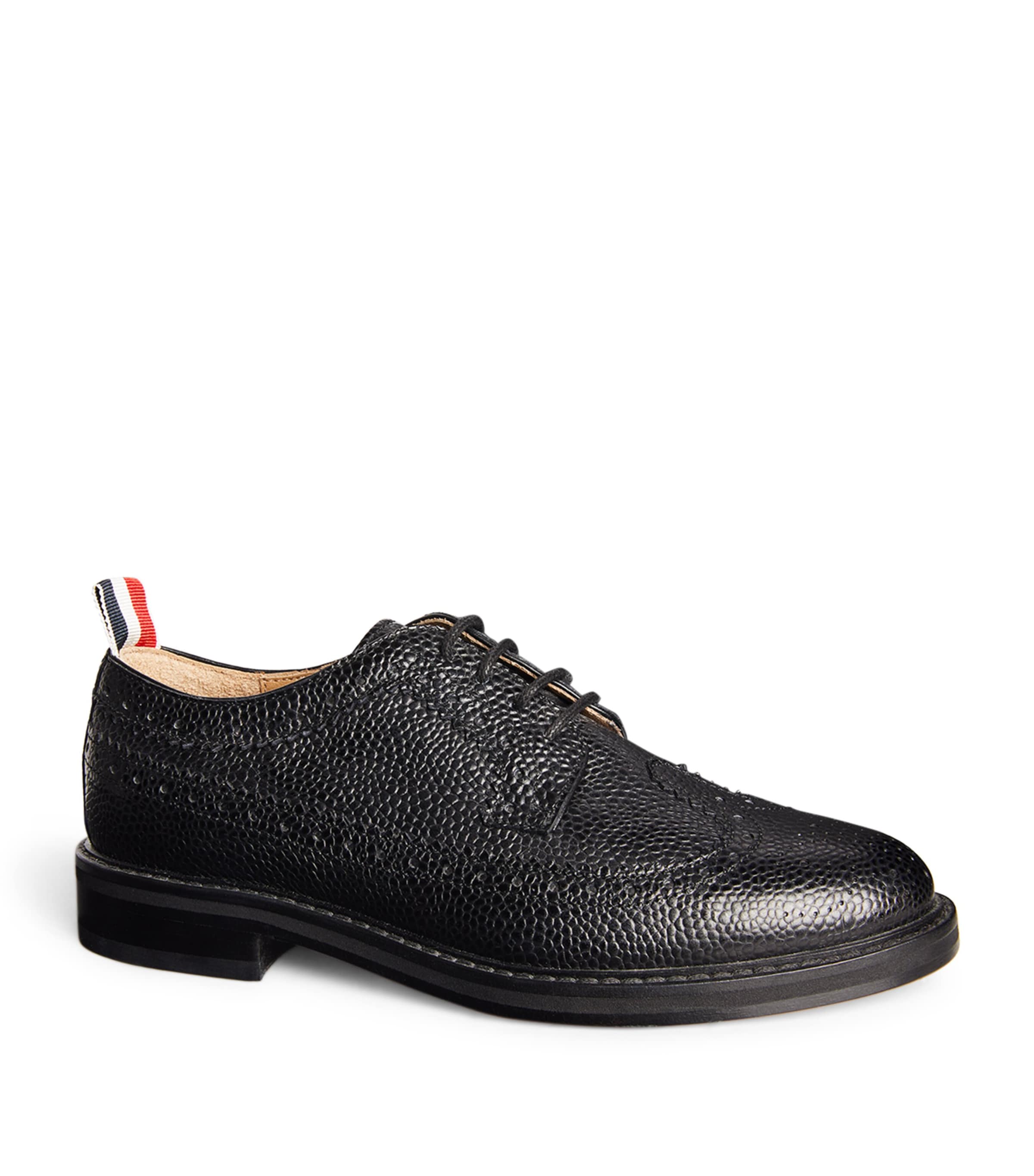 Thom Browne Leather Longwing Brogues In Black