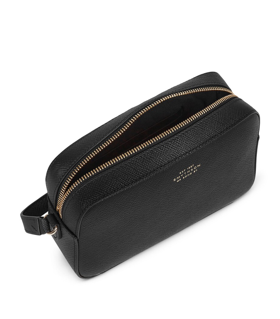 Small Leather Camera Bag BLACK Image 4