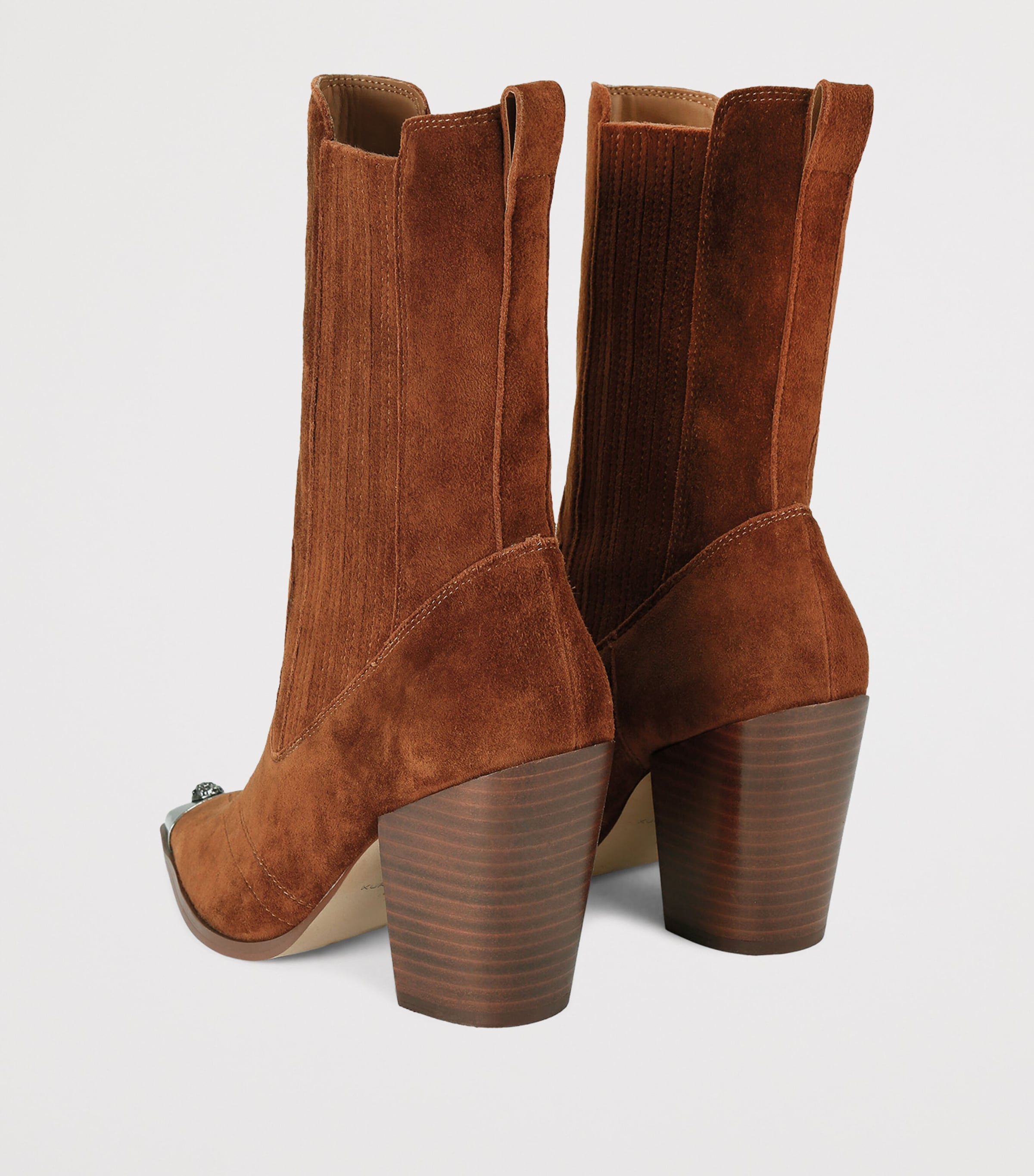 Suede Western Regent Boots CAMEL Image 2