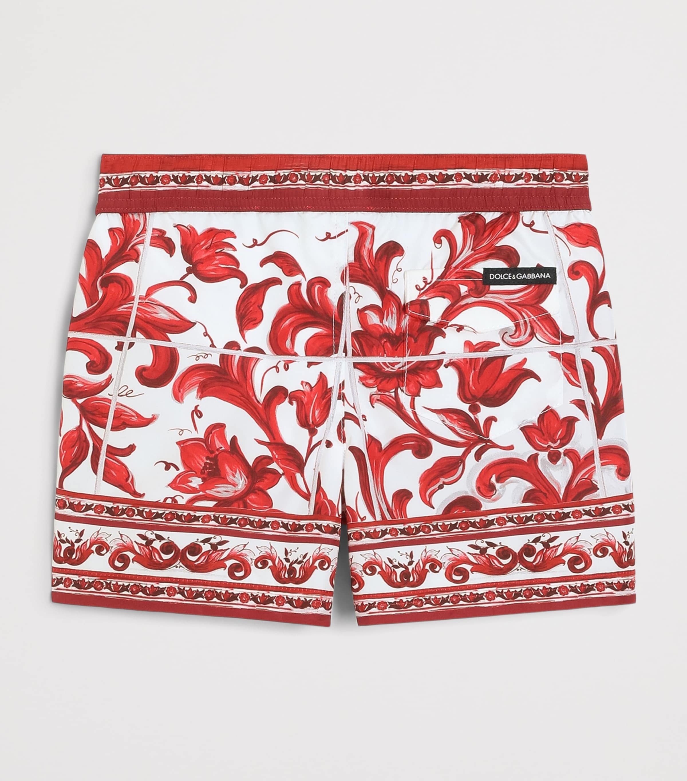 Dolce&Gabbana Kids Majolica Print Swim Shorts (0-30 Months) Maiolica Rub Image 2
