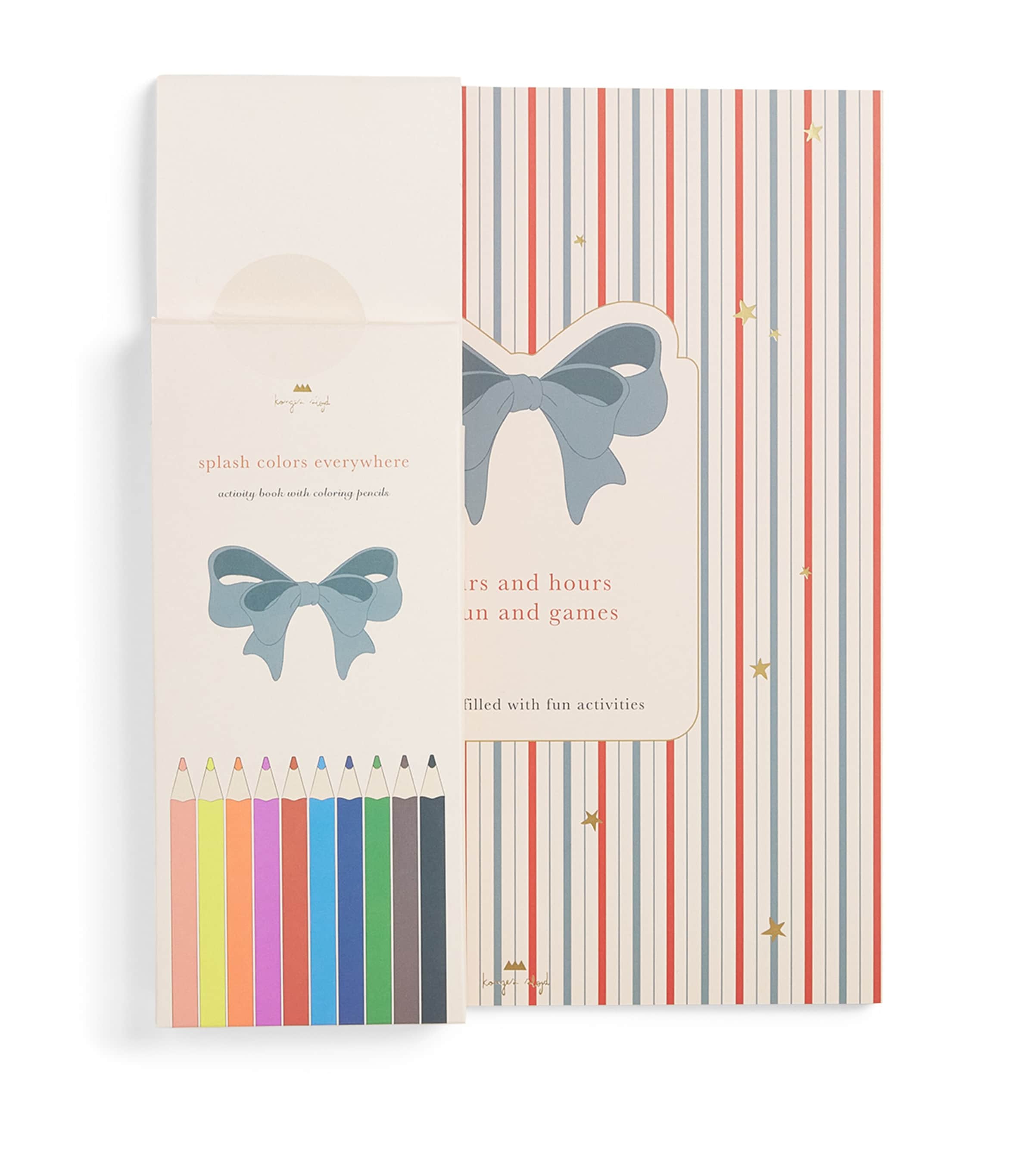 Konges Slojd Activity Book And Coloured Pencils Set In Neutral