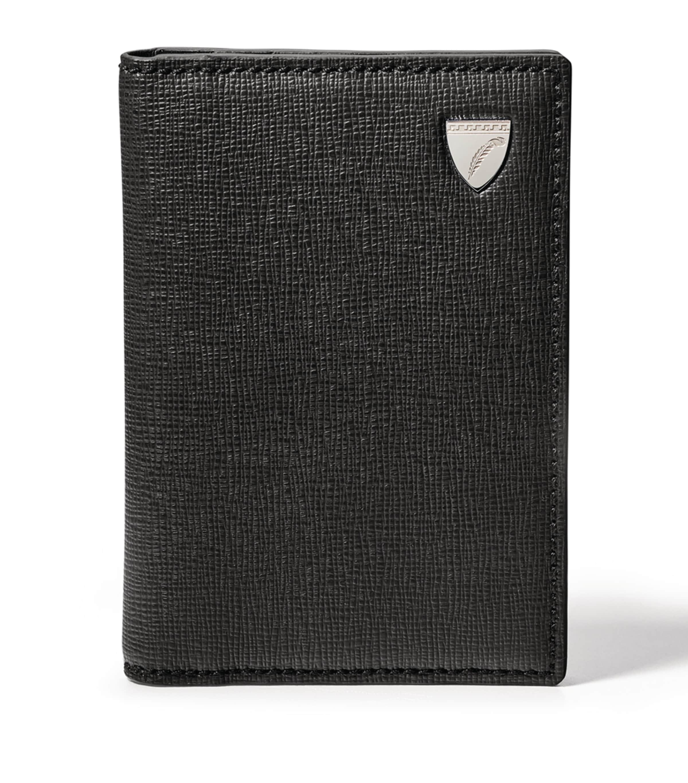 Aspinal Of London Grained Leather Credit Card Case Black Image 3