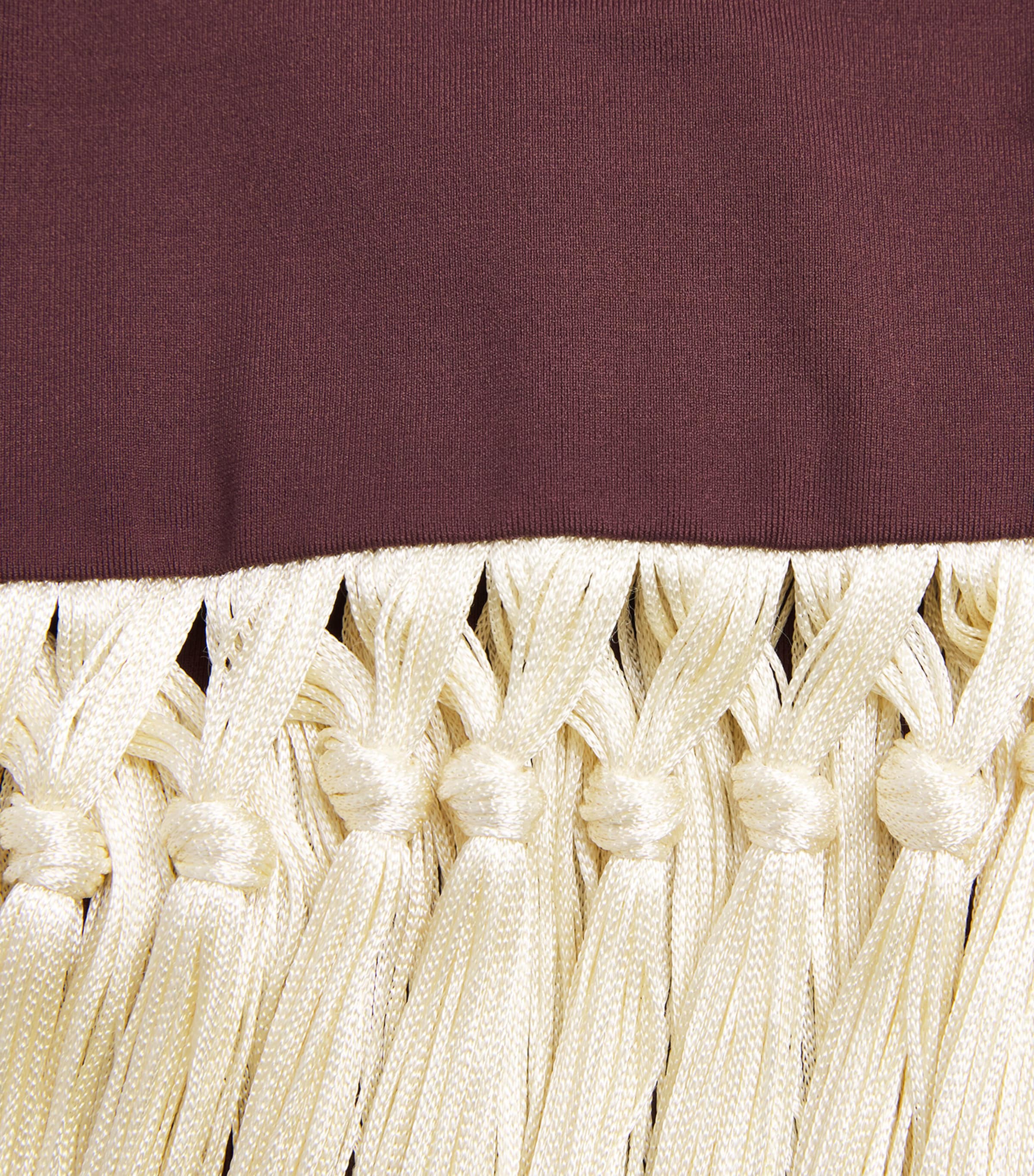 Fringe Tropicana Midi Dress MAHOGANY-IVORY Image 6