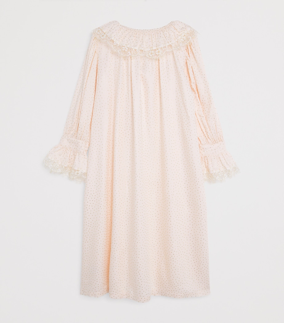 Amiki Frilled Alaia Dress (2-12 Years) Golden Dots Image 2