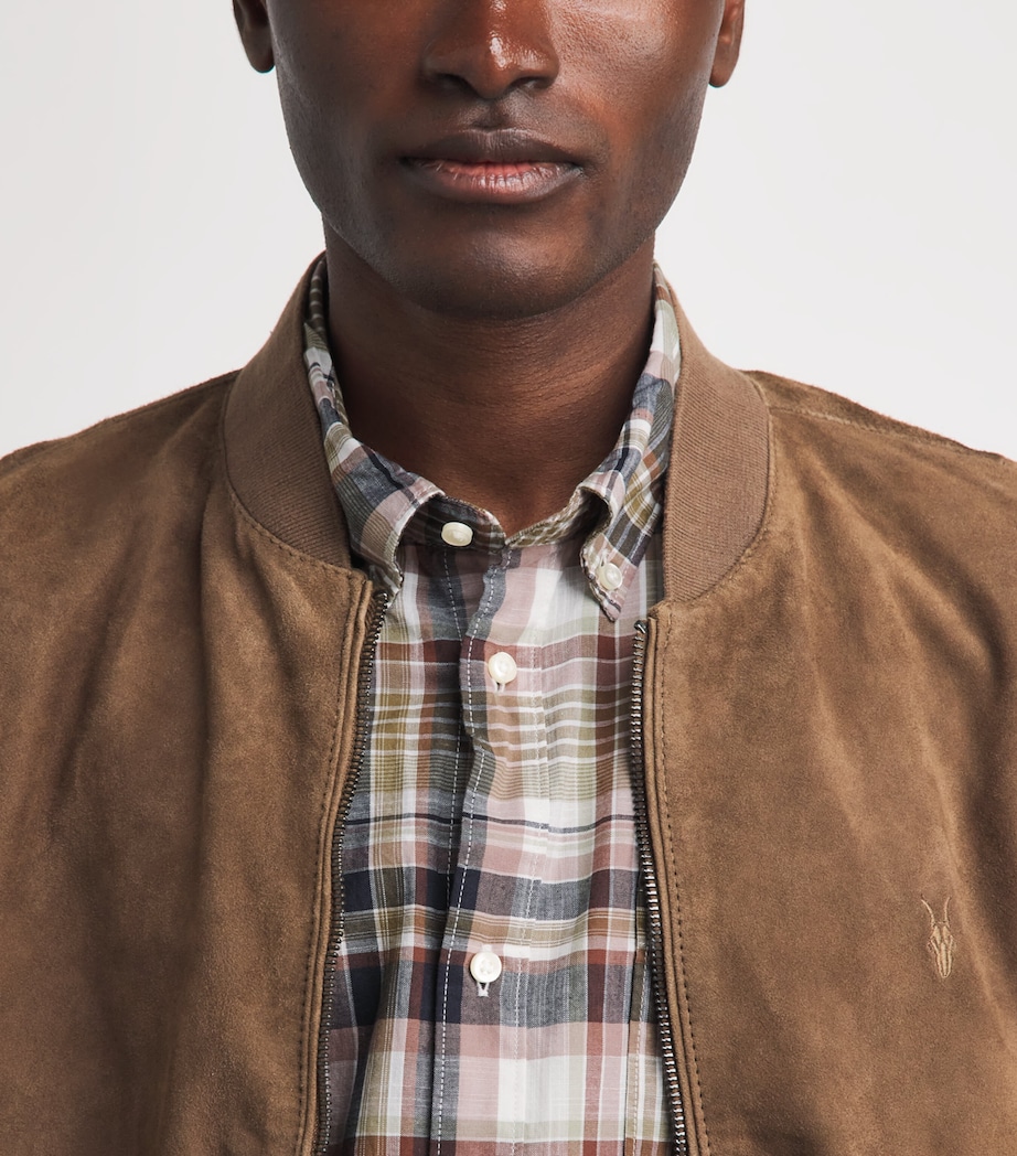 Barbour Mens Cotton Baycliff Check Shirt Burnt Pepper Image 3
