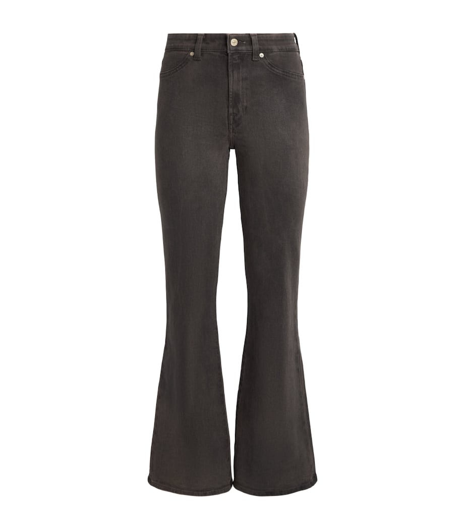 7 For All Mankind Womens Coated The Leggy Bootcut Jeans Vntg Ctng Brwn Image 1
