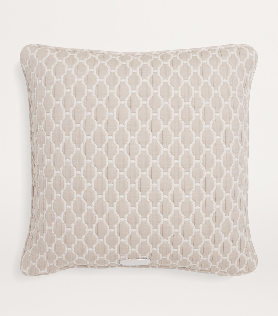 Piped Riyad Cushion (50cm x 50cm) NEUTRAL Image 2