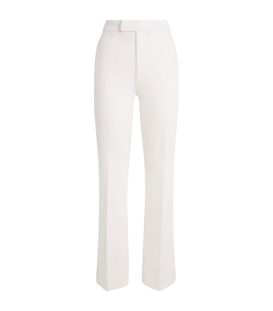 PAIGE Womens Stevie Bootcut Jeans Tonal Ecru Image 1