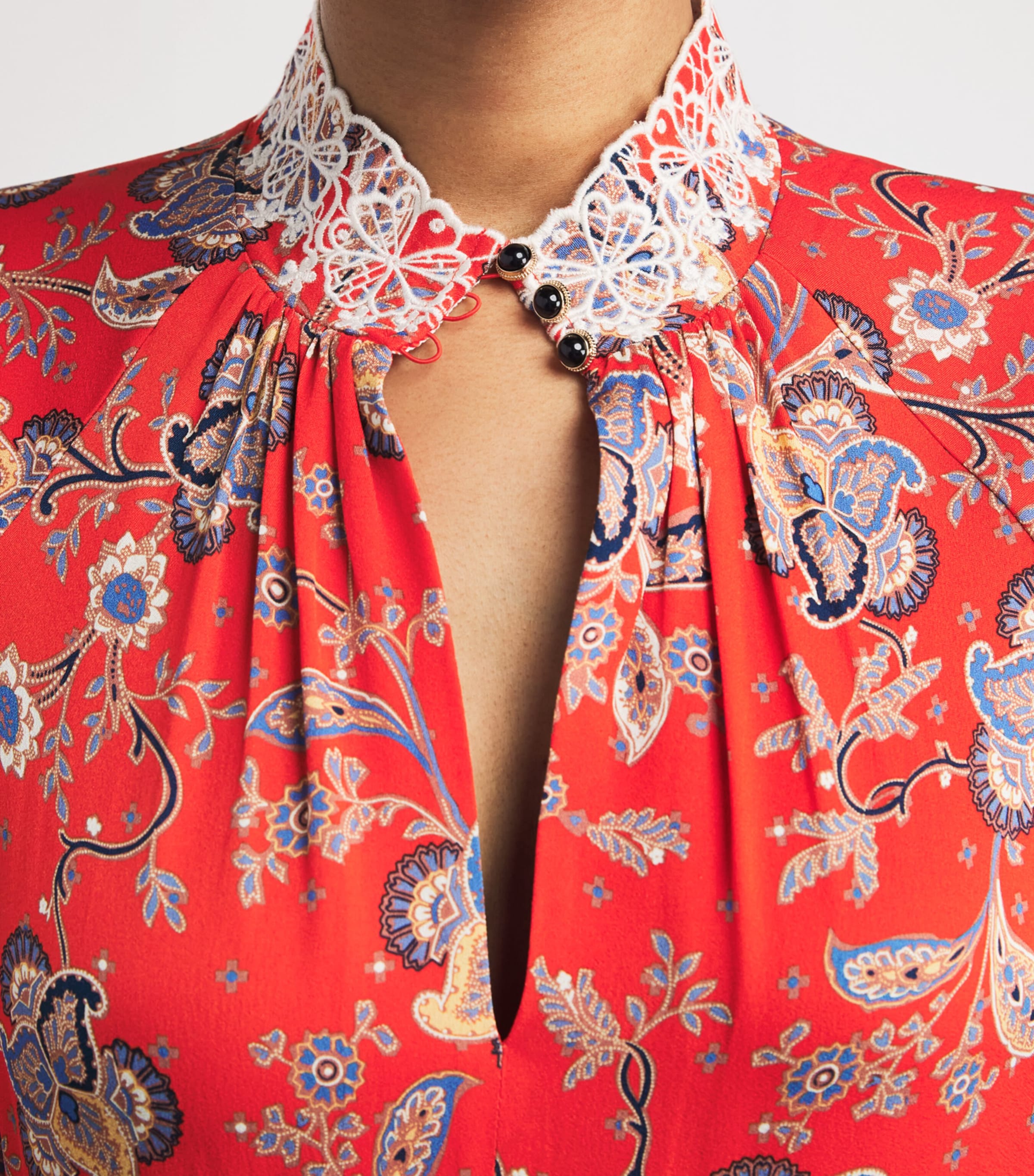 Paisley Print Maxi Dress ORANGE MULTI Image 4