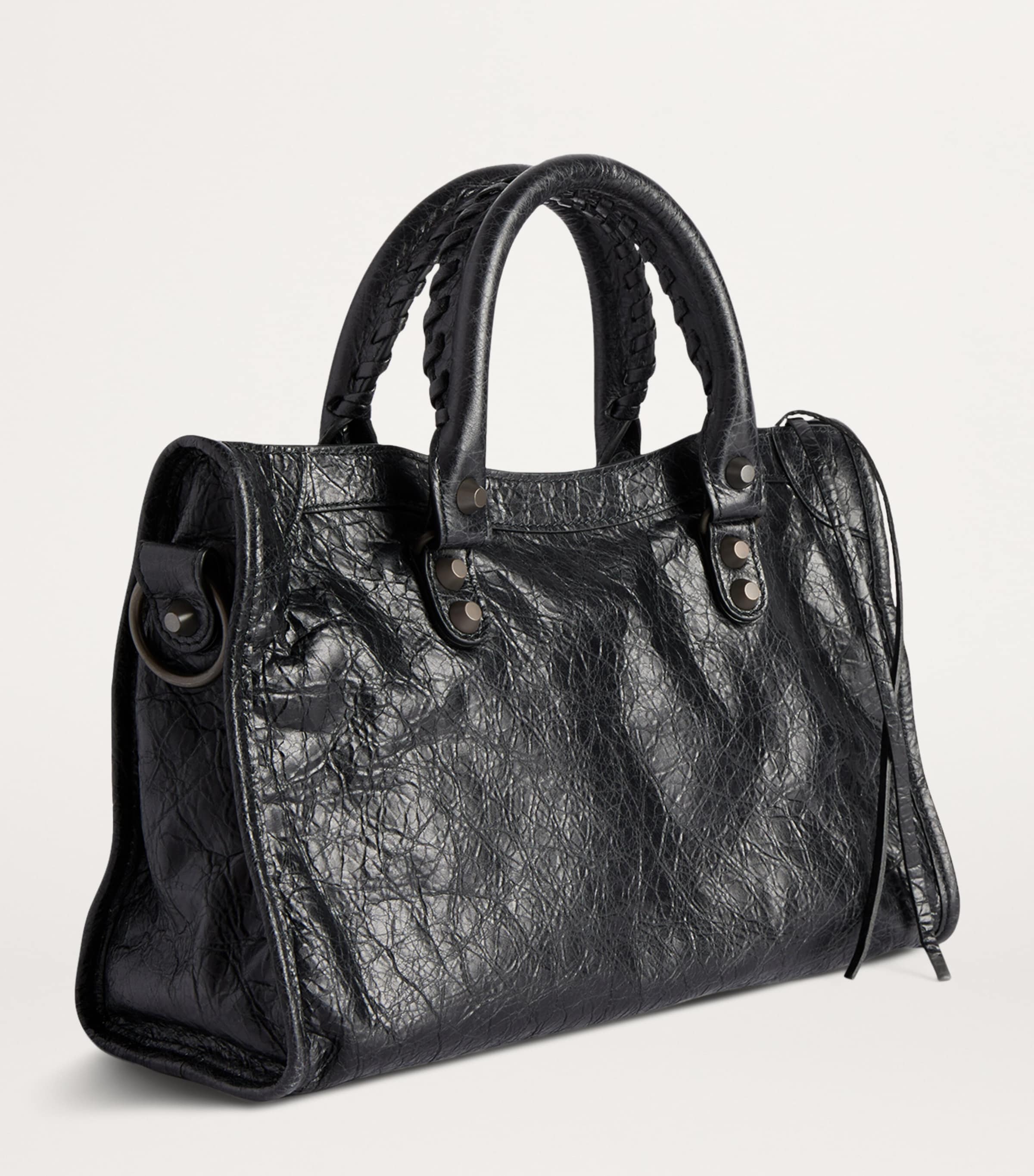 バッグ BALENCIAGA leather shoulder bag the city Balenciaga The City Leather Shoulder bag Glay Black Mirror