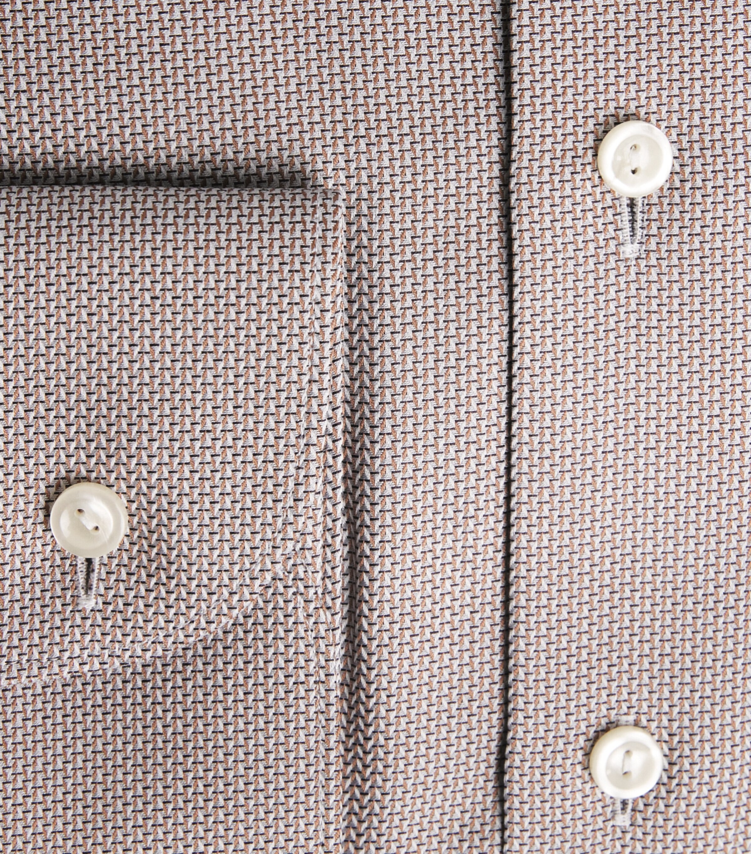 Eton Mens Cotton Patterned Contemporary Fit Shirt Brown Image 6