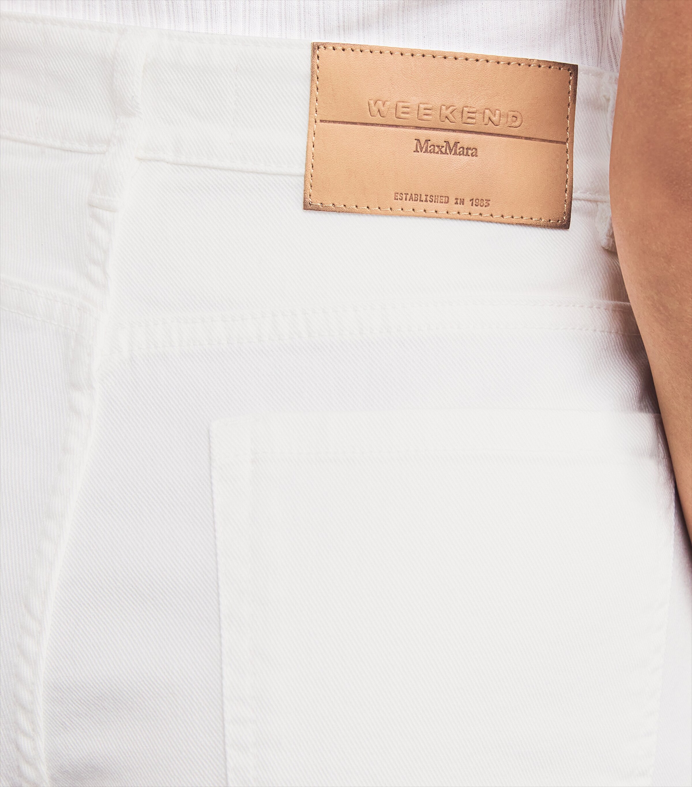 Weekend Max Mara Womens Wide-Leg Jeans White Image 6